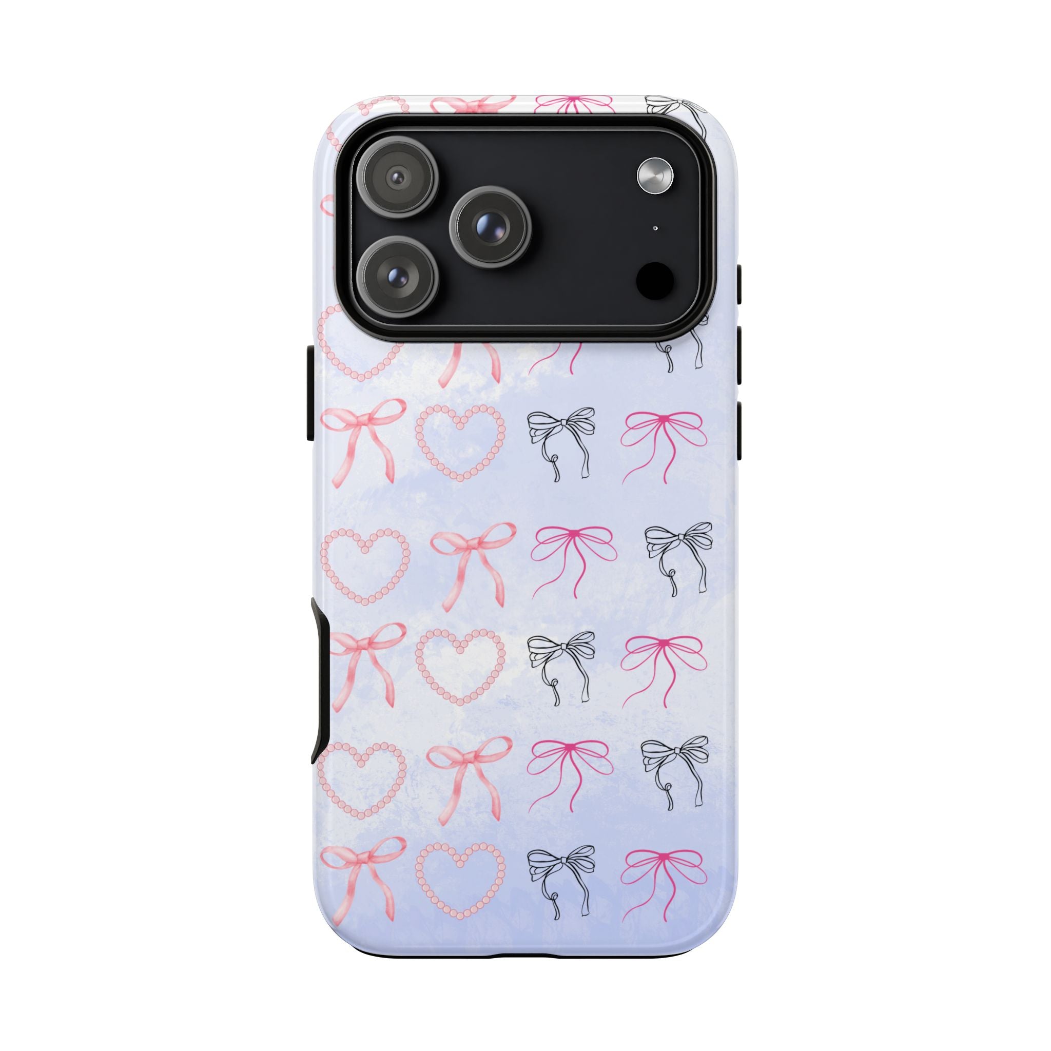 Stylish Phone Case with Ribbons & Hearts