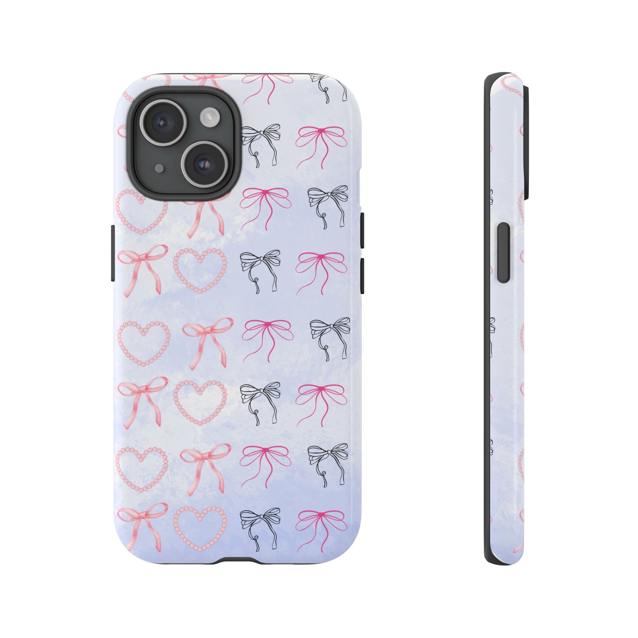 Stylish Phone Case with Ribbons & Hearts