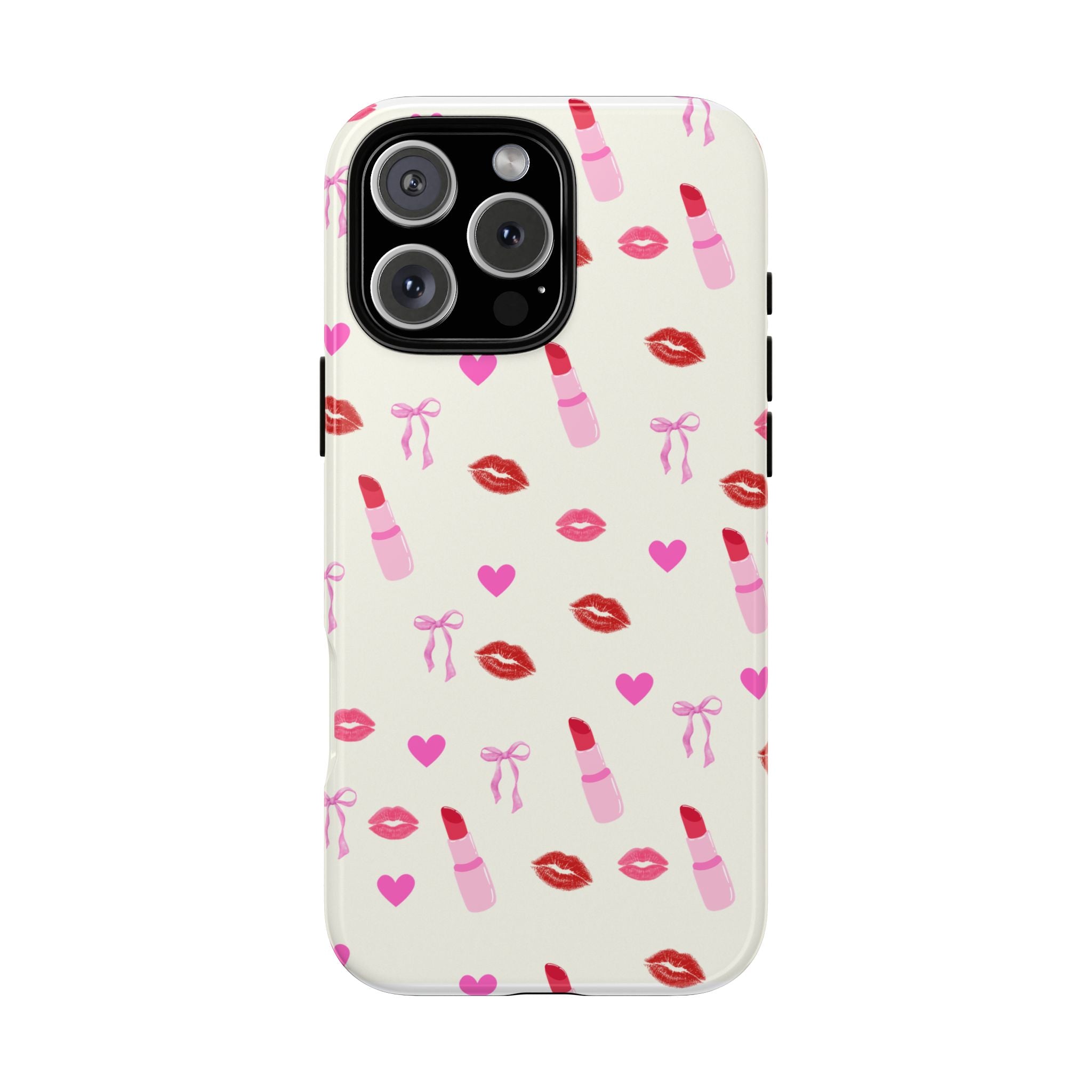 Lipstick Print Phone Case | Tough Cases, Gift for Makeup Lovers, Cute Accessory, Phone Protector, Valentine's Day Gift