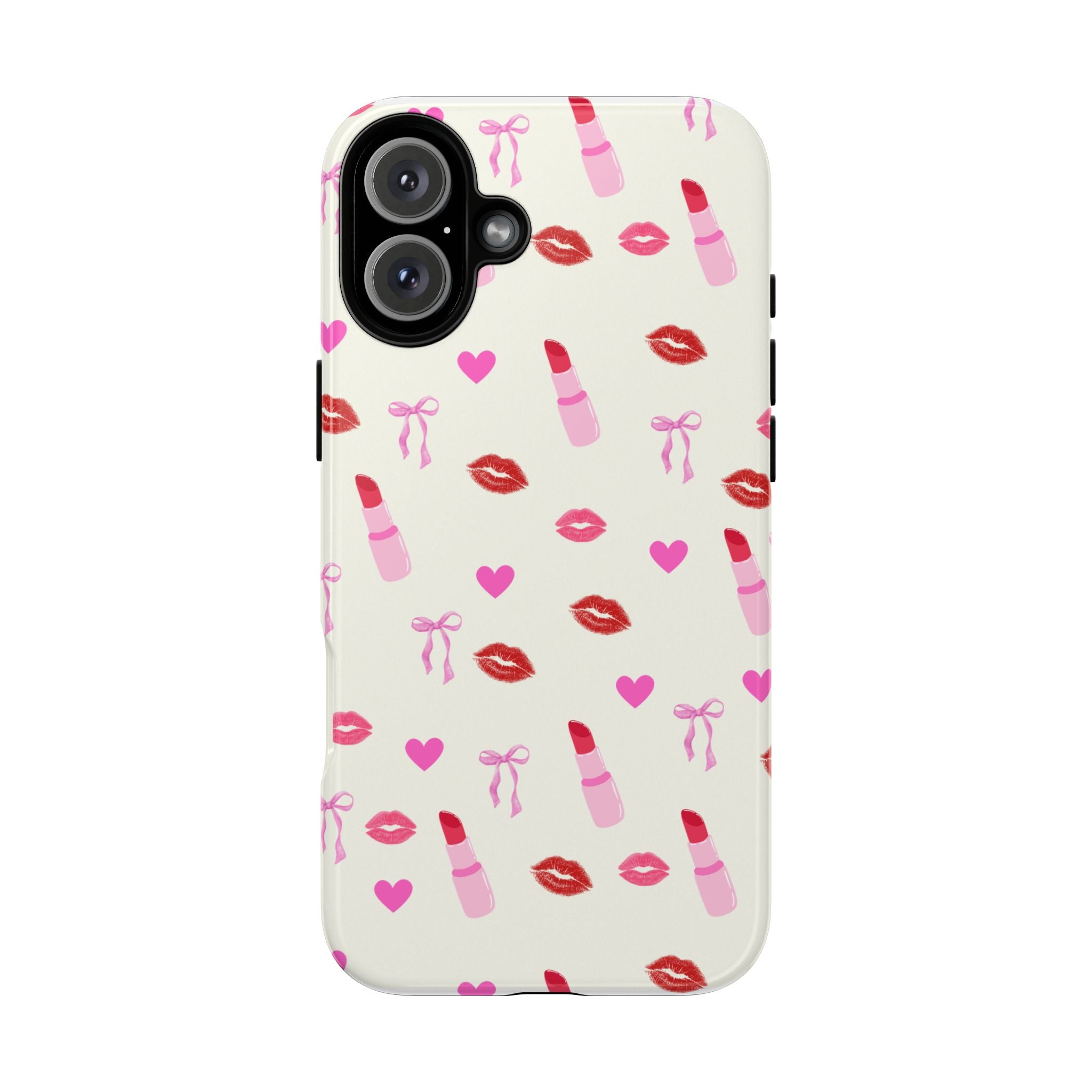 Lipstick Print Phone Case | Tough Cases, Gift for Makeup Lovers, Cute Accessory, Phone Protector, Valentine's Day Gift