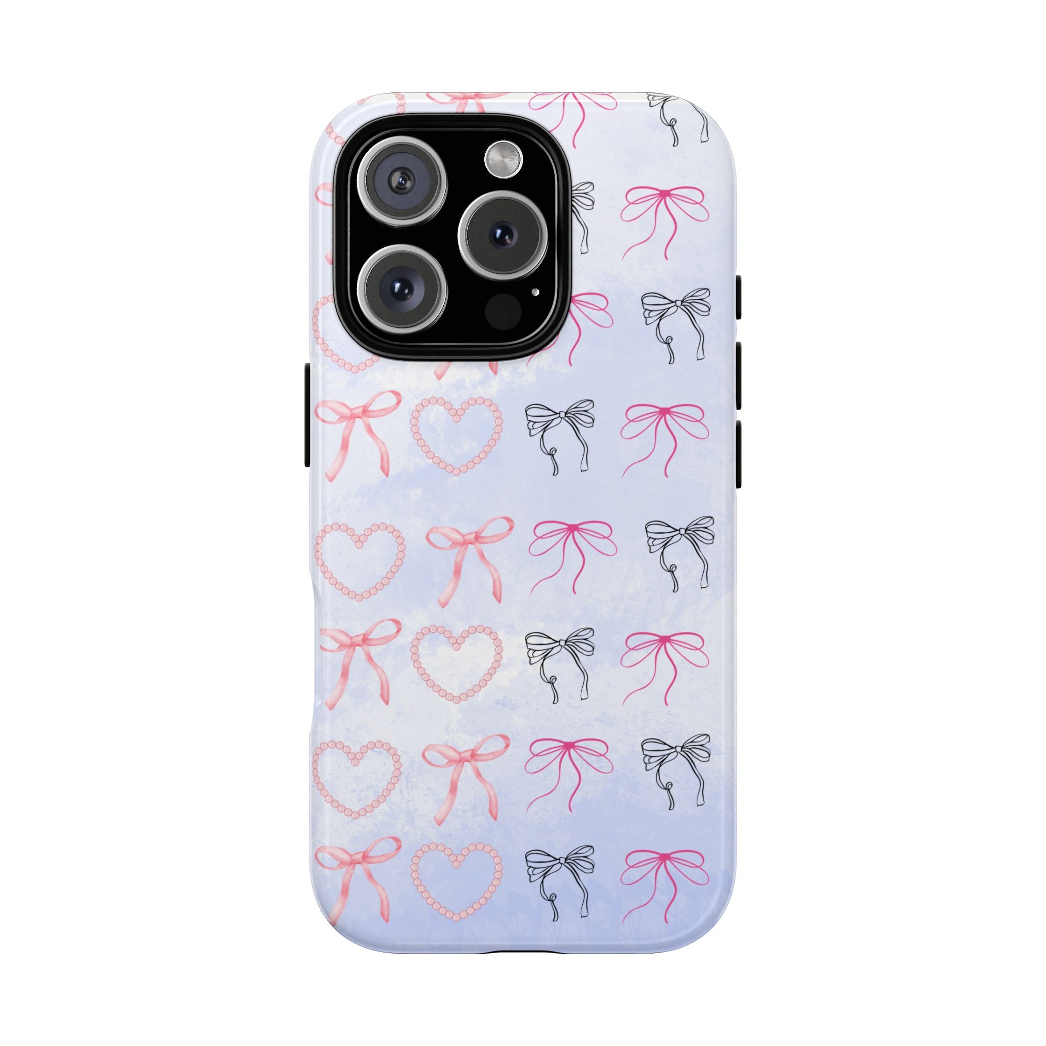 Stylish Phone Case with Ribbons & Hearts