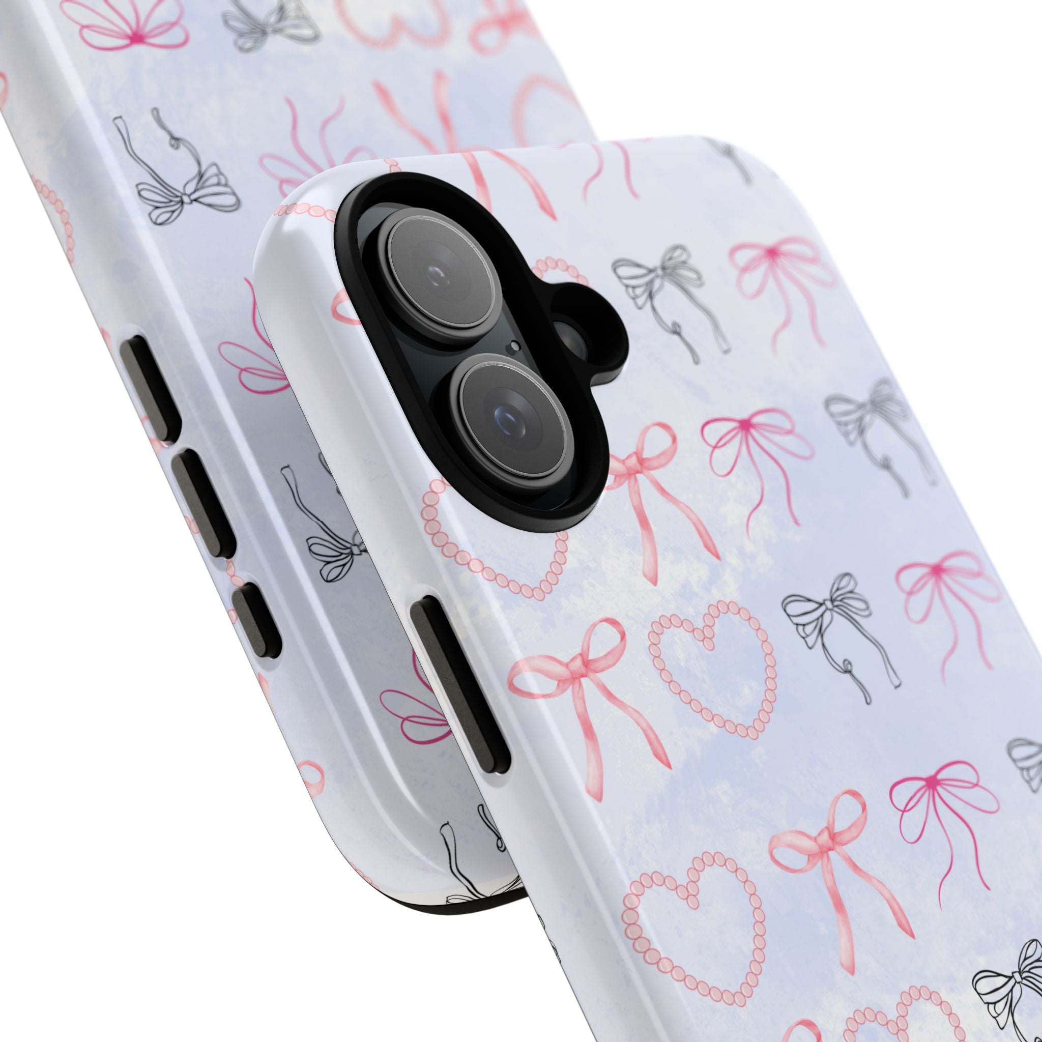 Stylish Phone Case with Ribbons & Hearts