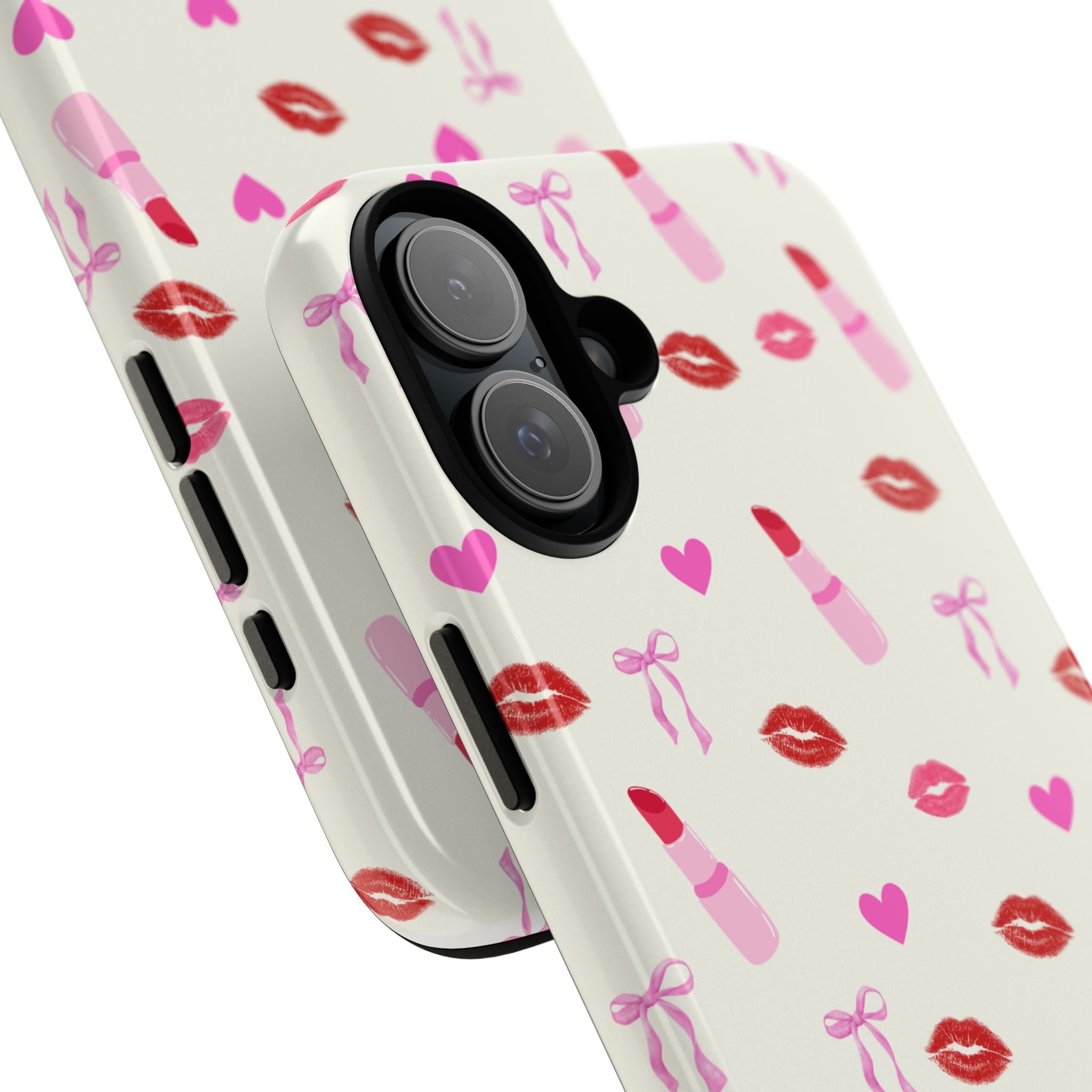 Lipstick Print Phone Case | Tough Cases, Gift for Makeup Lovers, Cute Accessory, Phone Protector, Valentine's Day Gift