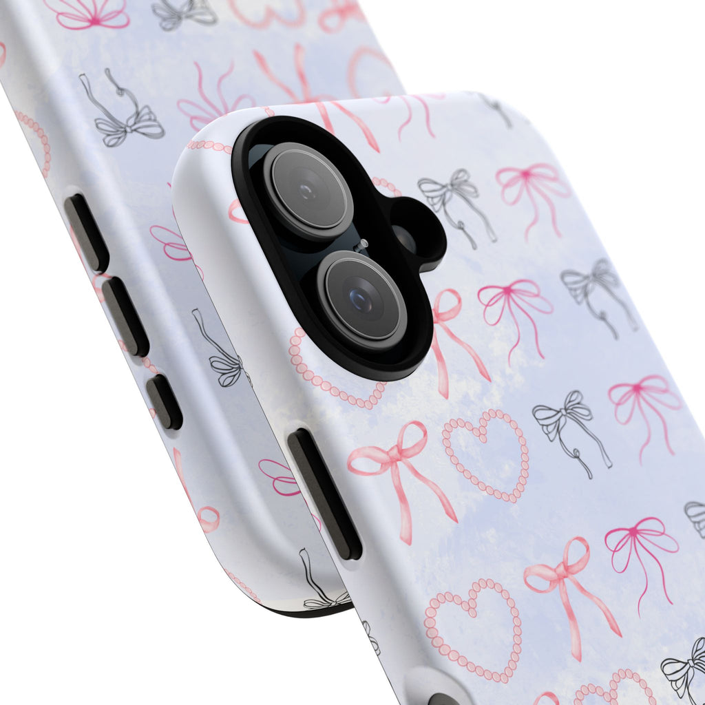 Stylish Phone Case with Ribbons & Hearts