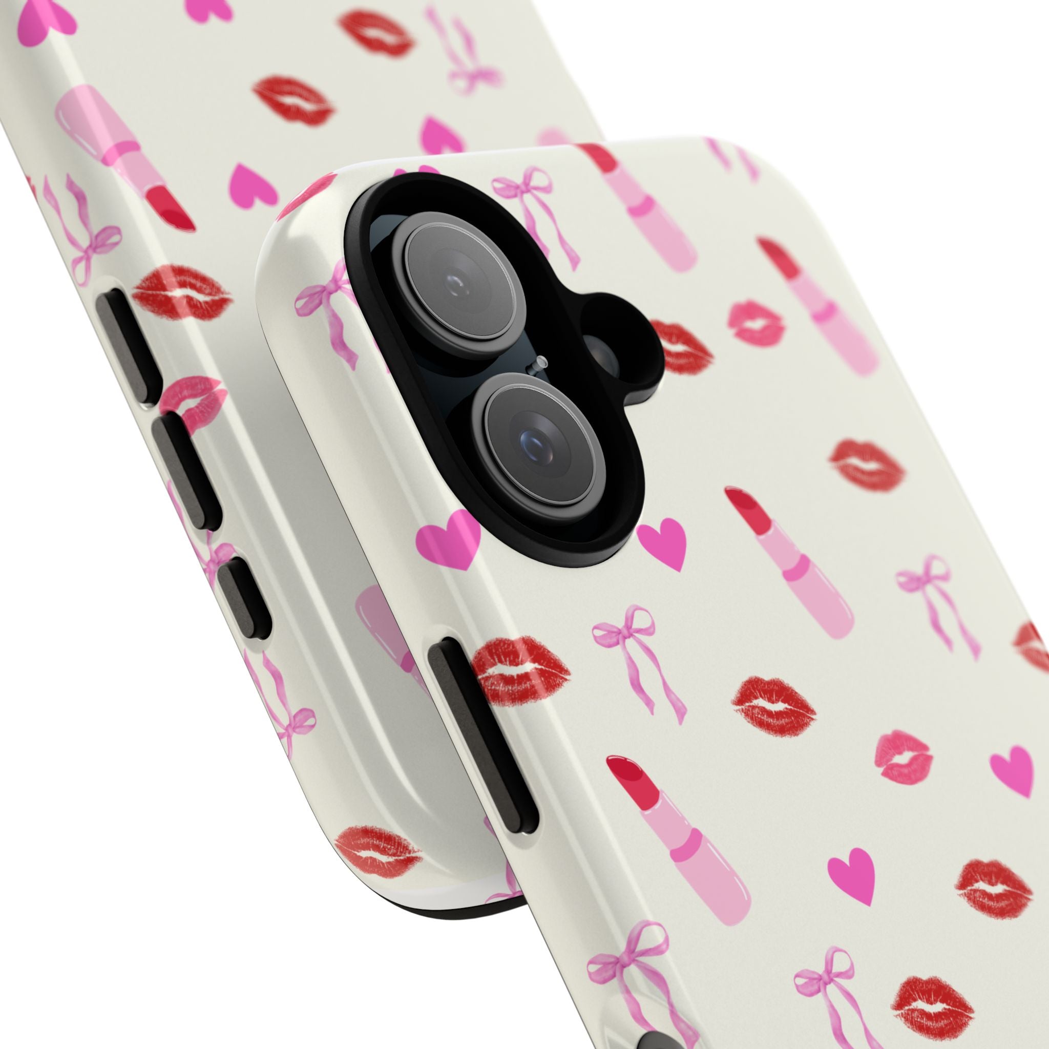 Lipstick Print Phone Case | Tough Cases, Gift for Makeup Lovers, Cute Accessory, Phone Protector, Valentine's Day Gift