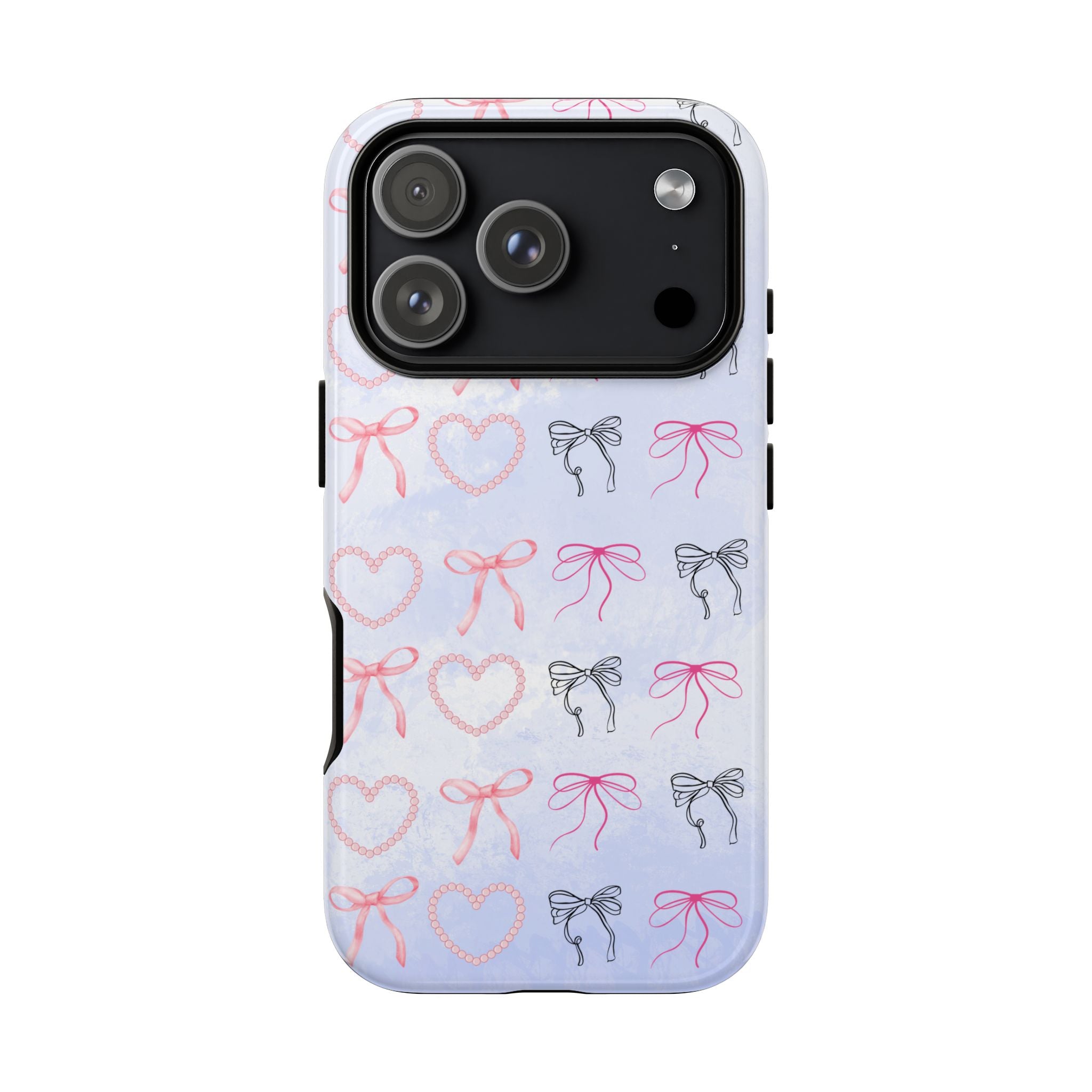 Stylish Phone Case with Ribbons & Hearts