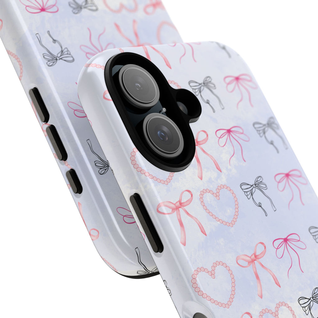 Stylish Phone Case with Ribbons & Hearts