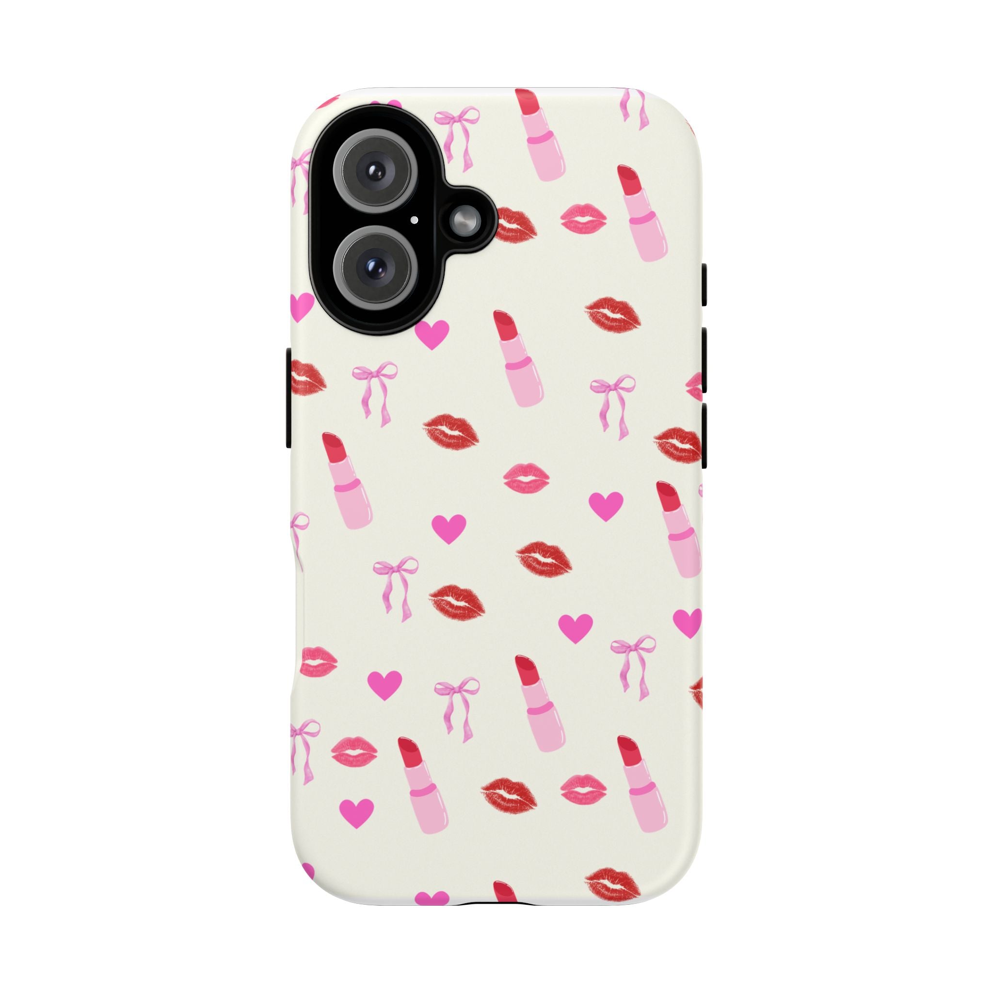 Lipstick Print Phone Case | Tough Cases, Gift for Makeup Lovers, Cute Accessory, Phone Protector, Valentine's Day Gift