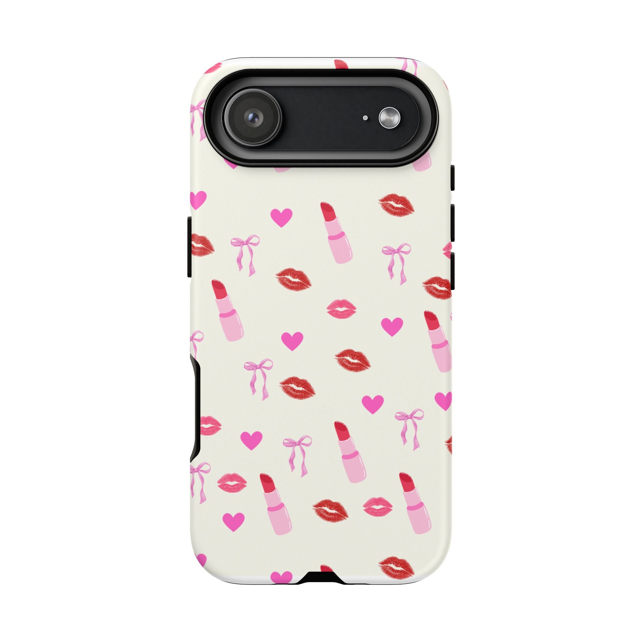 Lipstick Print Phone Case | Tough Cases, Gift for Makeup Lovers, Cute Accessory, Phone Protector, Valentine's Day Gift