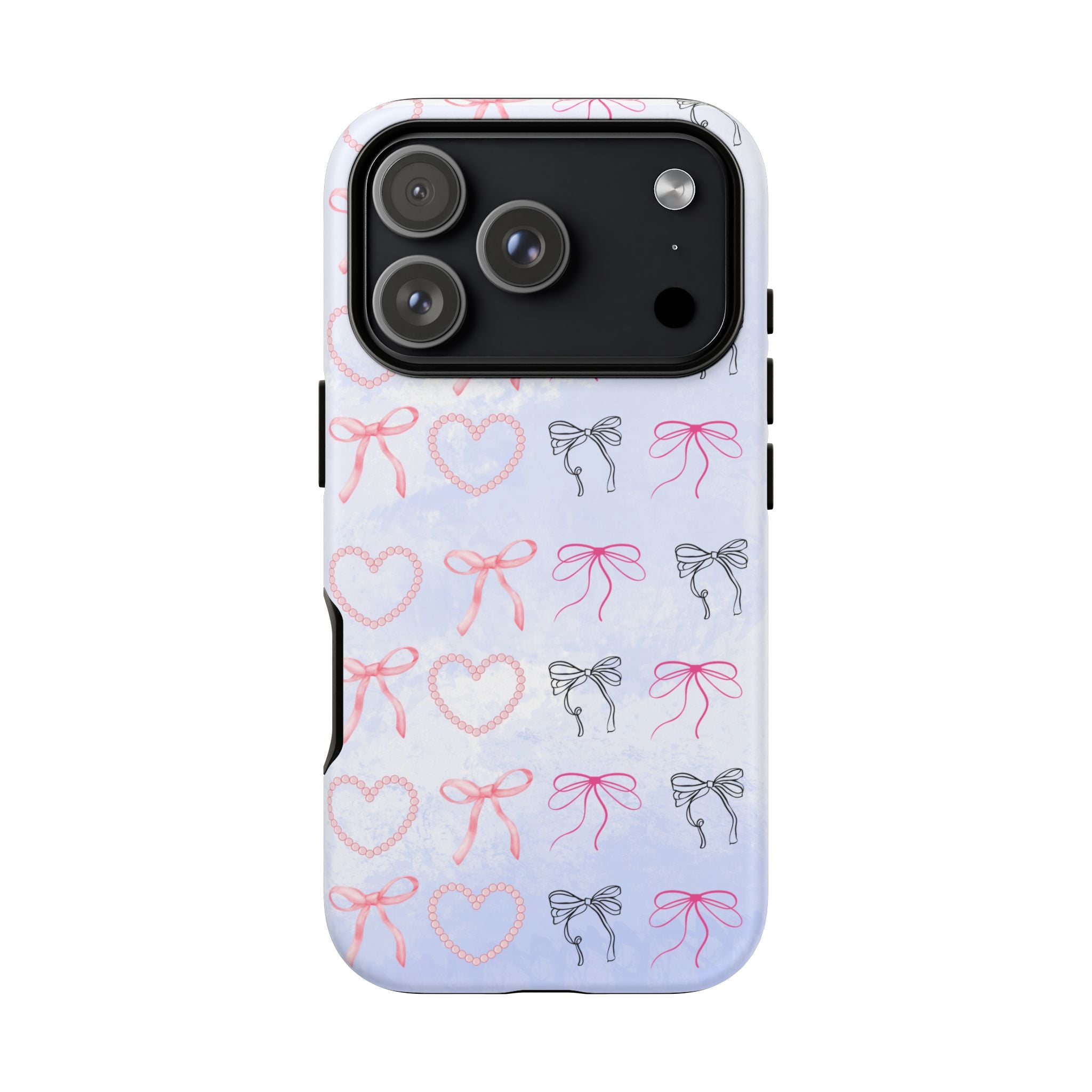 Stylish Phone Case with Ribbons & Hearts