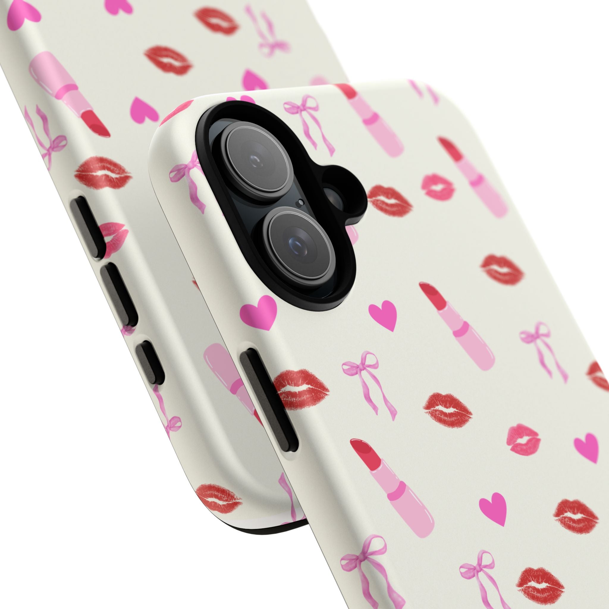 Lipstick Print Phone Case | Tough Cases, Gift for Makeup Lovers, Cute Accessory, Phone Protector, Valentine's Day Gift