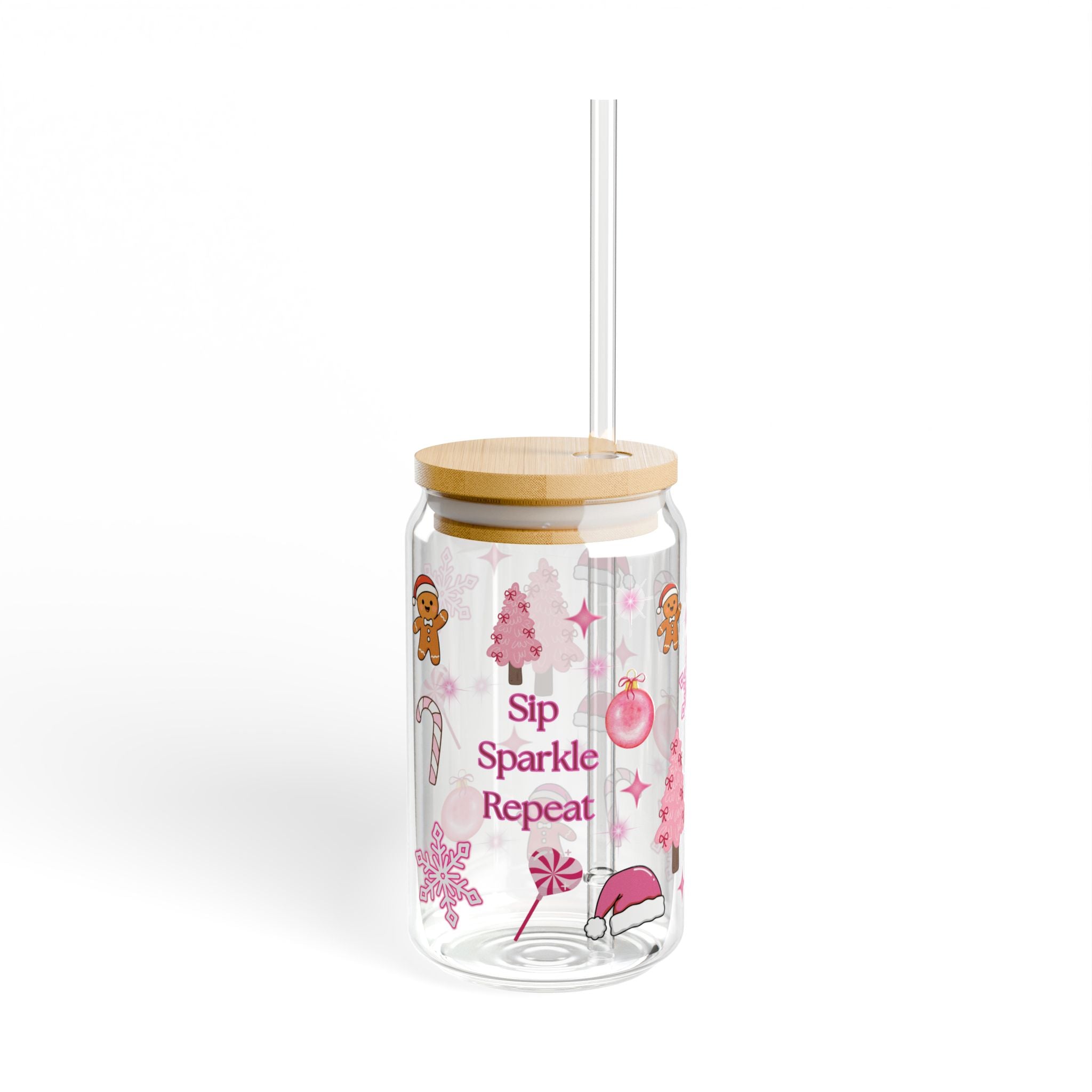 Christmas Sipper Glass, 16oz