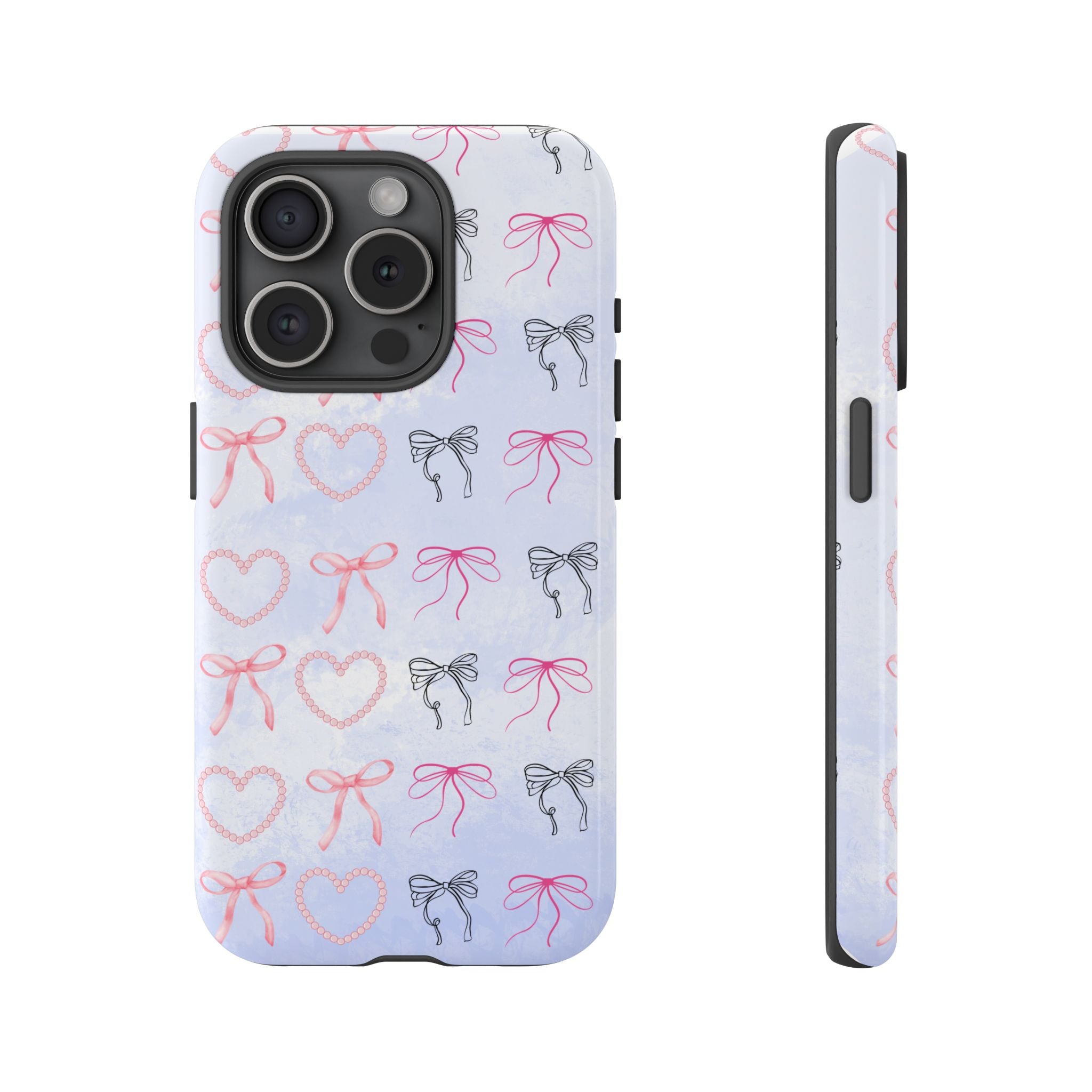 Stylish Phone Case with Ribbons & Hearts