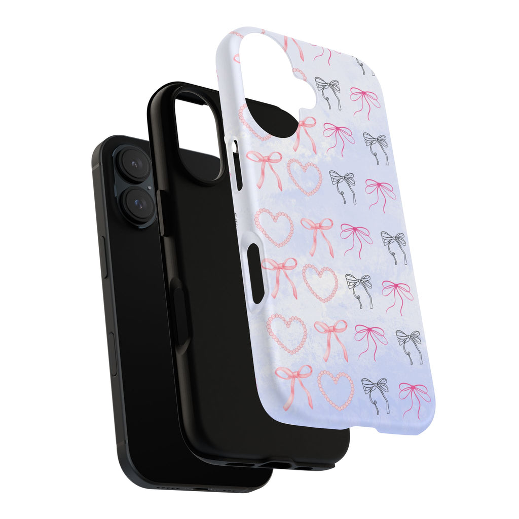 Stylish Phone Case with Ribbons & Hearts