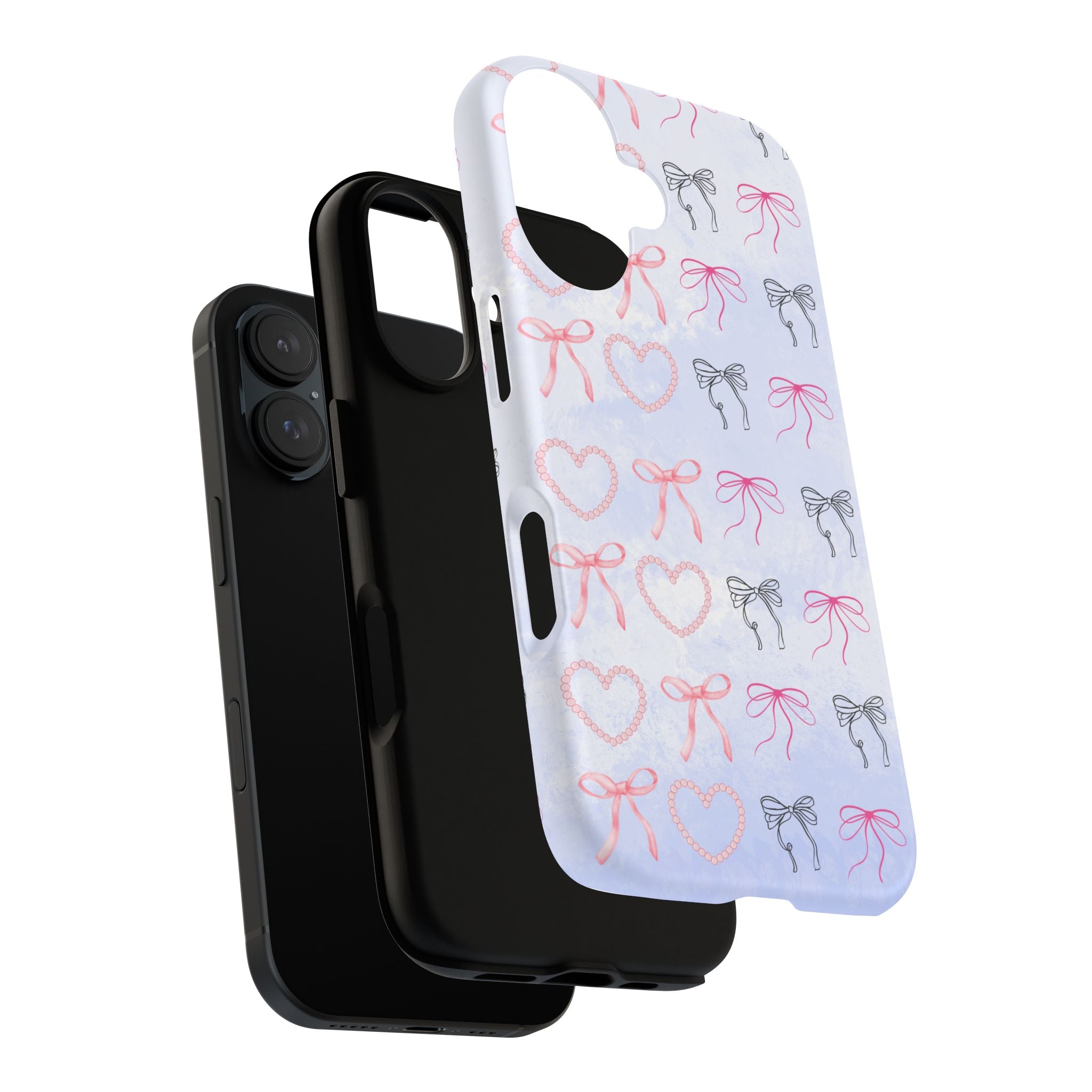 Stylish Phone Case with Ribbons & Hearts