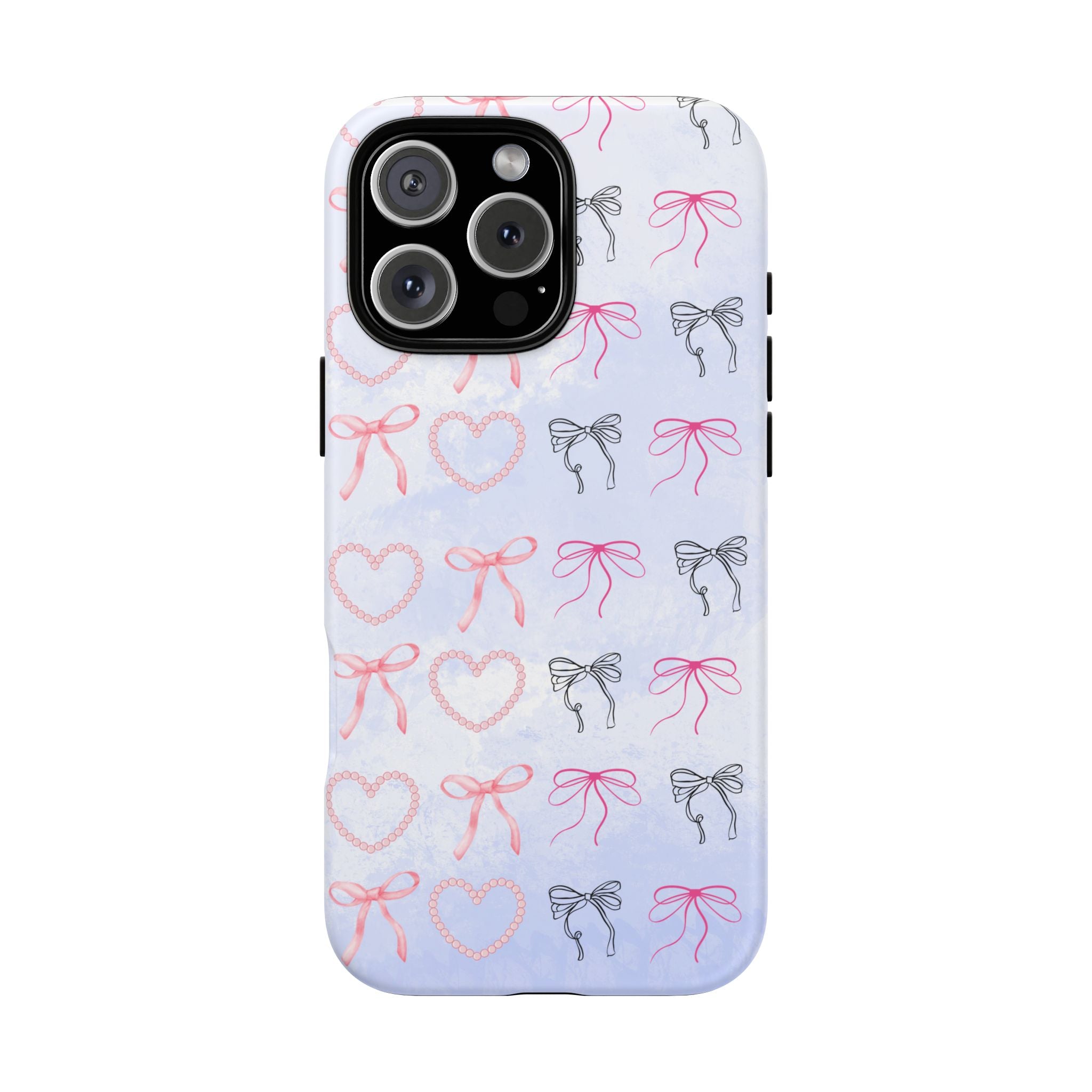 Stylish Phone Case with Ribbons & Hearts
