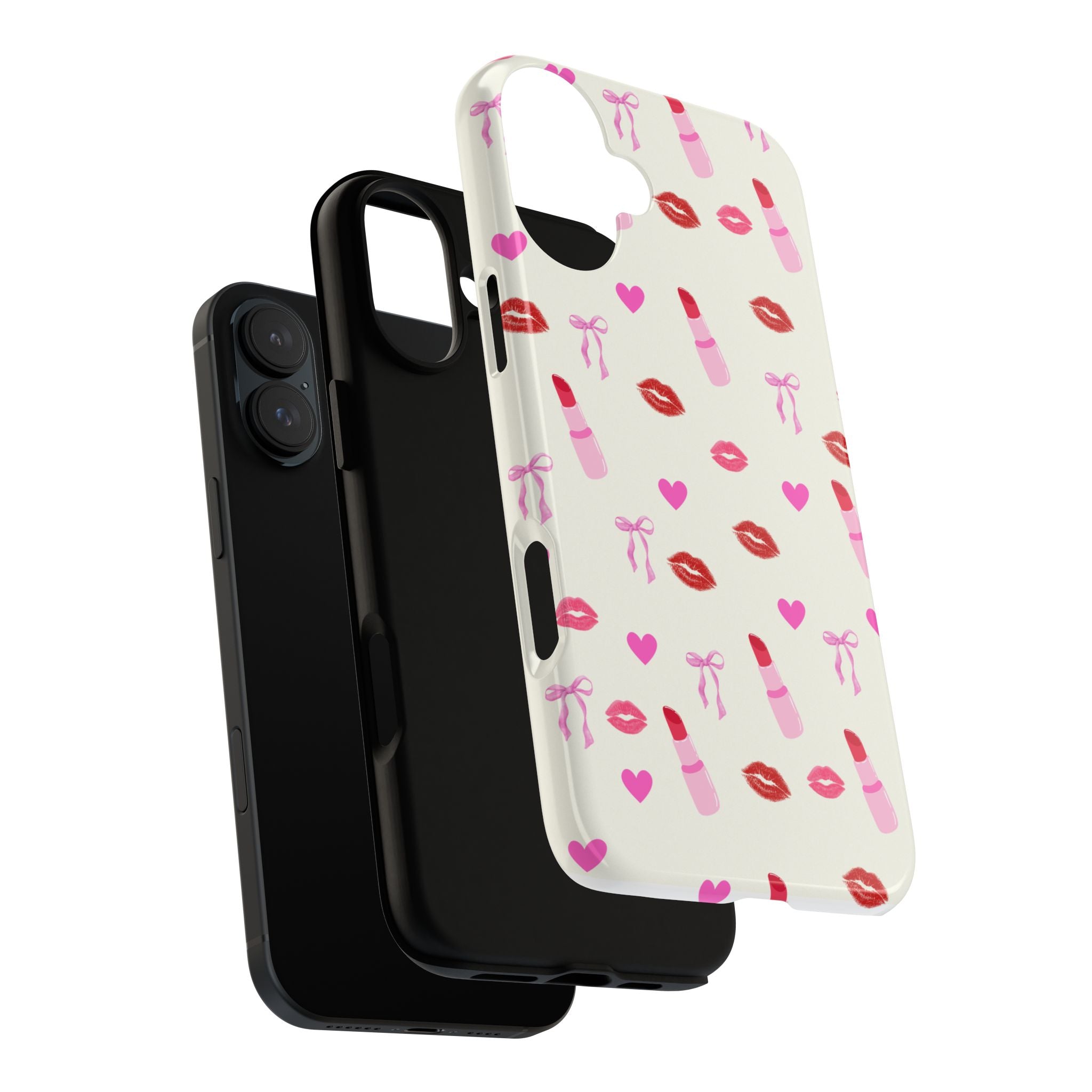 Lipstick Print Phone Case | Tough Cases, Gift for Makeup Lovers, Cute Accessory, Phone Protector, Valentine's Day Gift