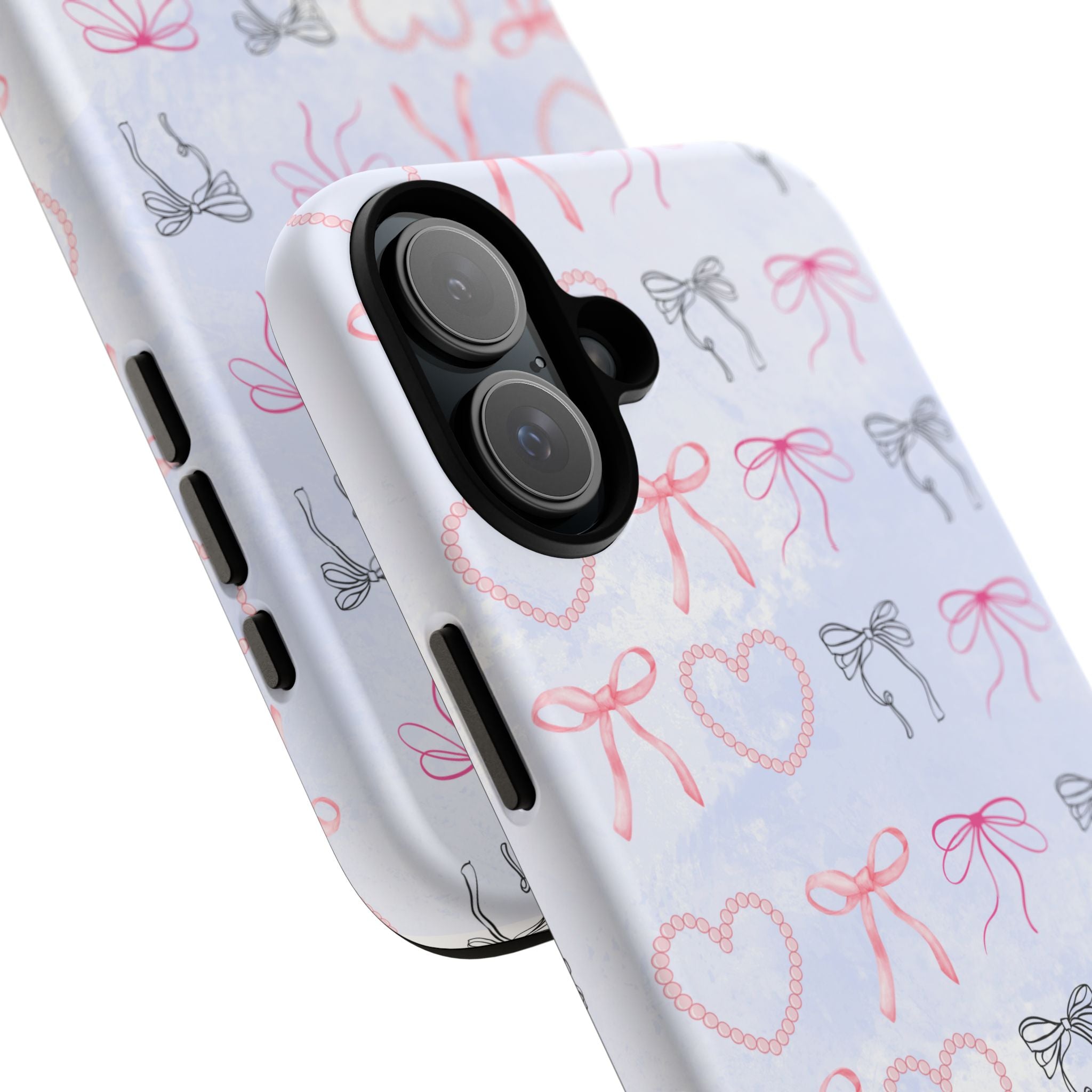 Stylish Phone Case with Ribbons & Hearts