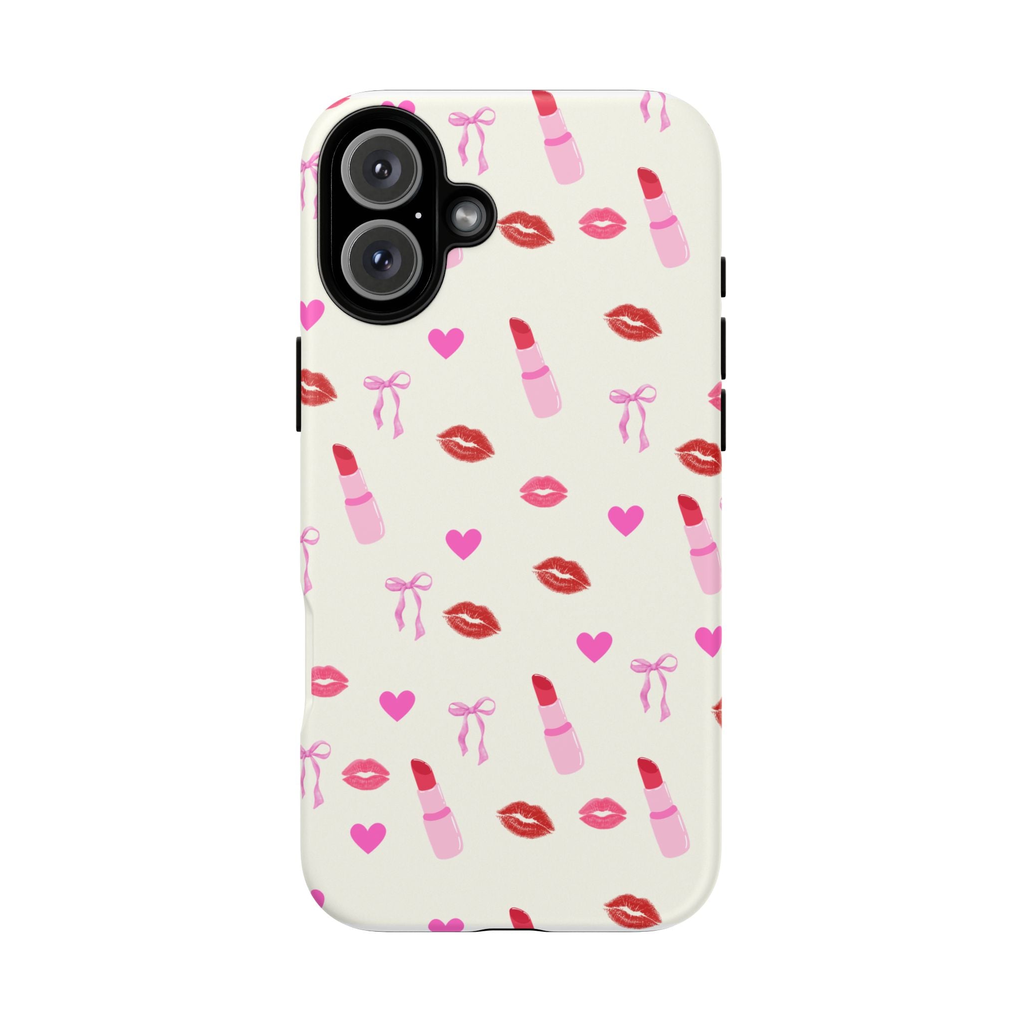 Lipstick Print Phone Case | Tough Cases, Gift for Makeup Lovers, Cute Accessory, Phone Protector, Valentine's Day Gift