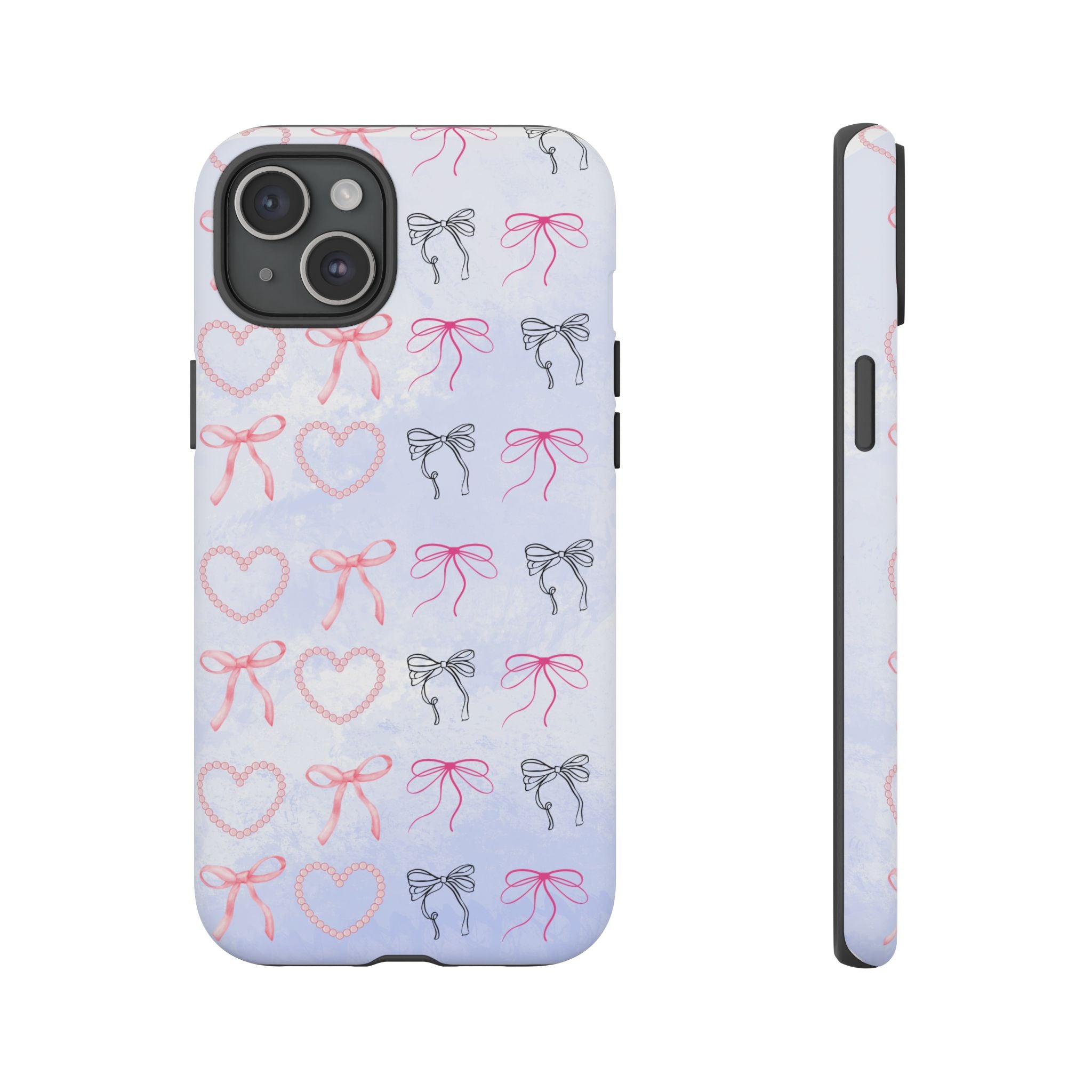 Stylish Phone Case with Ribbons & Hearts