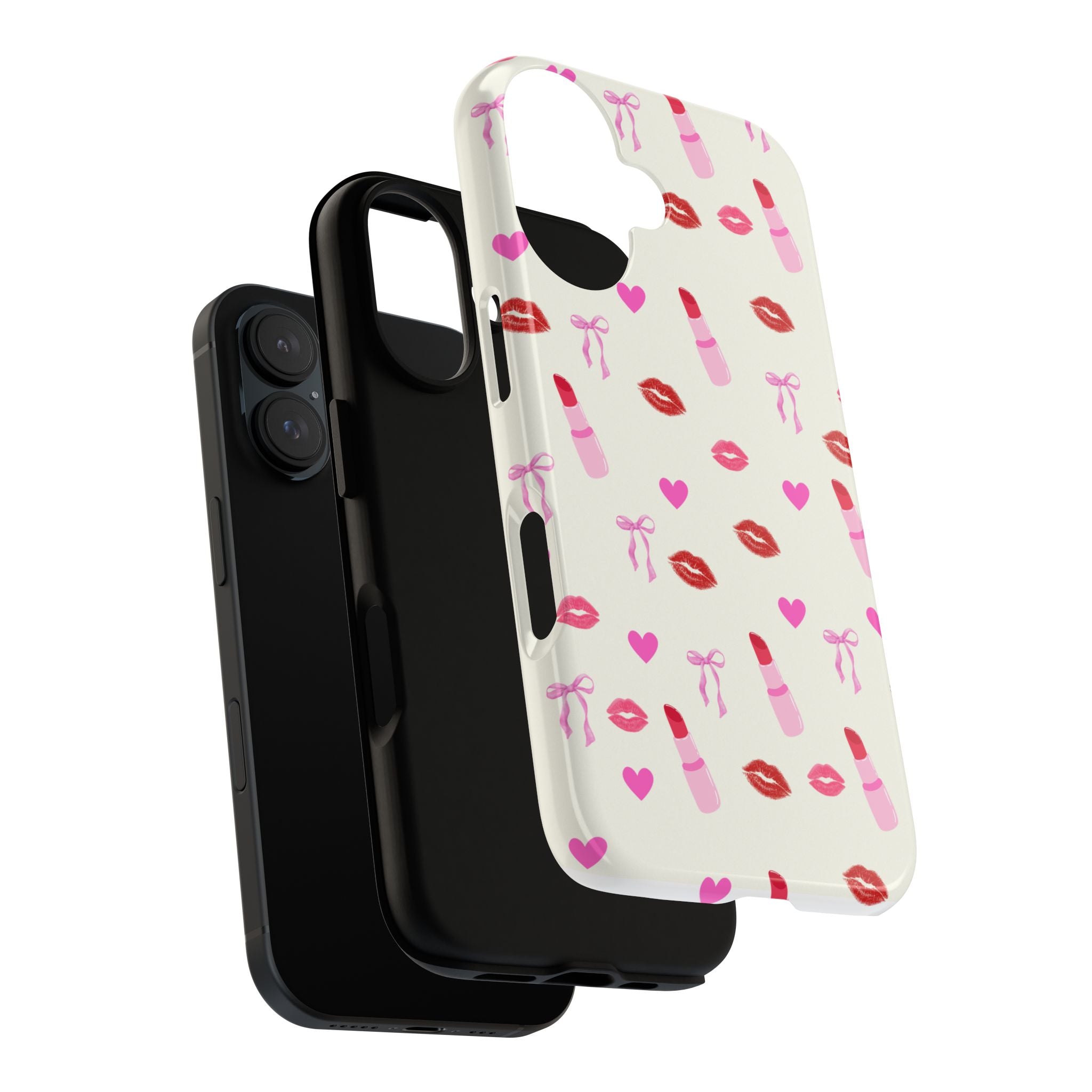 Lipstick Print Phone Case | Tough Cases, Gift for Makeup Lovers, Cute Accessory, Phone Protector, Valentine's Day Gift