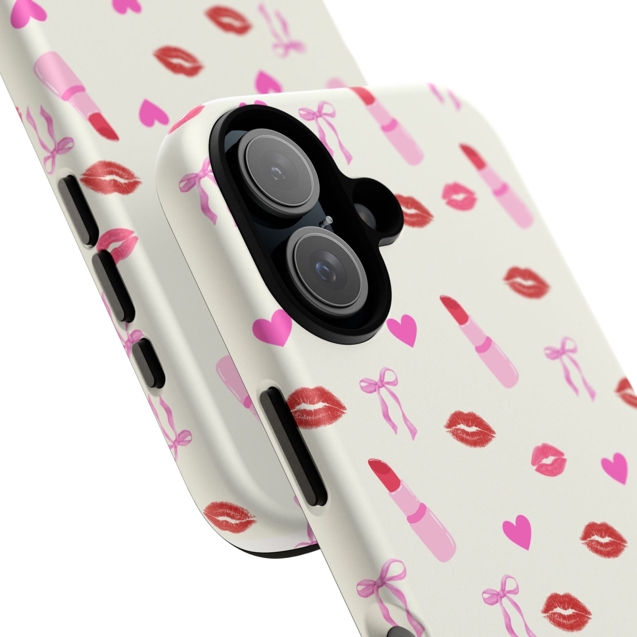 Lipstick Print Phone Case | Tough Cases, Gift for Makeup Lovers, Cute Accessory, Phone Protector, Valentine's Day Gift