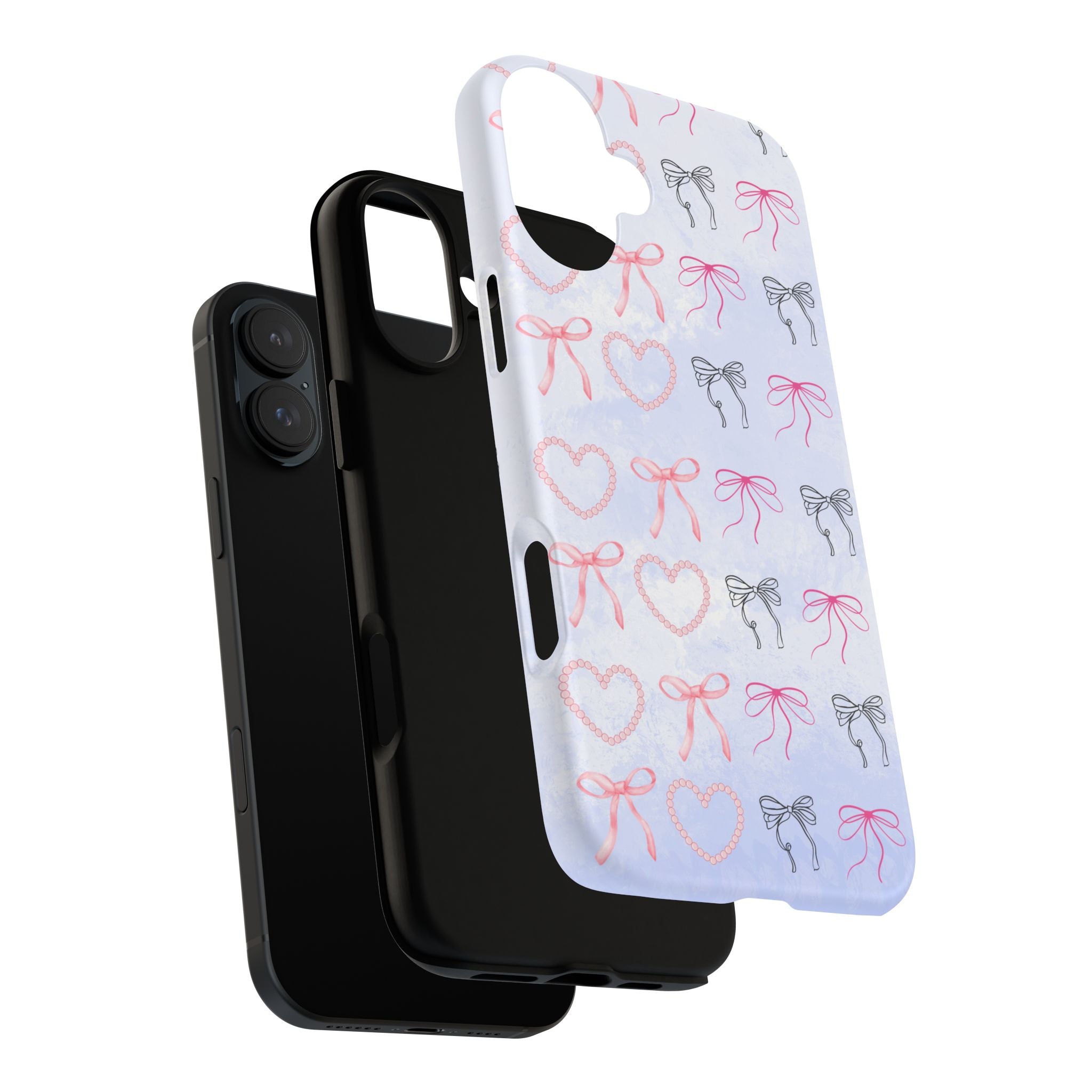 Stylish Phone Case with Ribbons & Hearts