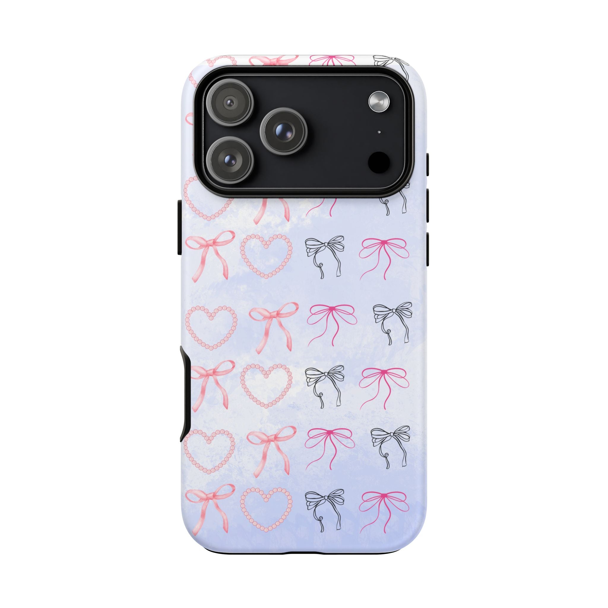 Stylish Phone Case with Ribbons & Hearts