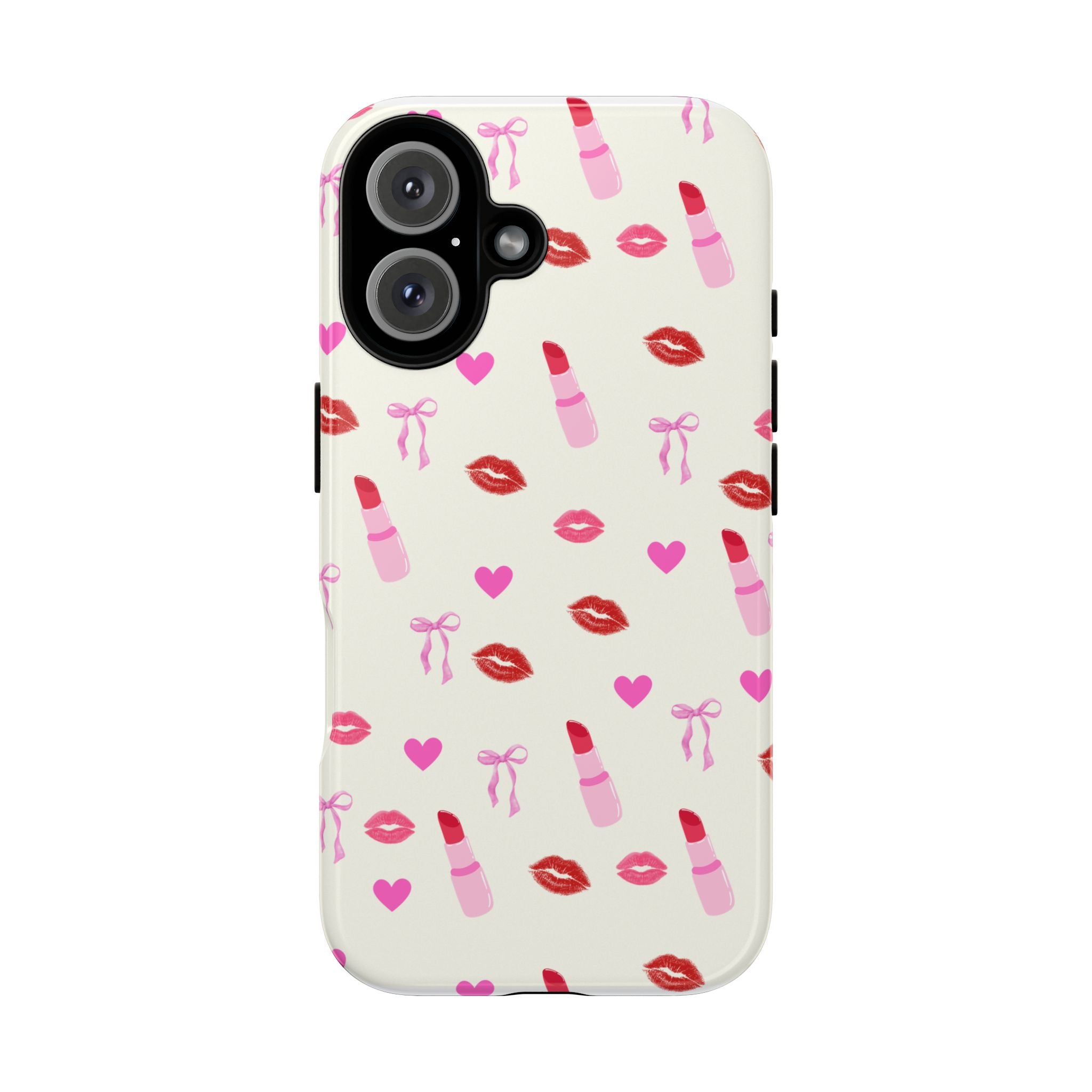 Lipstick Print Phone Case | Tough Cases, Gift for Makeup Lovers, Cute Accessory, Phone Protector, Valentine's Day Gift