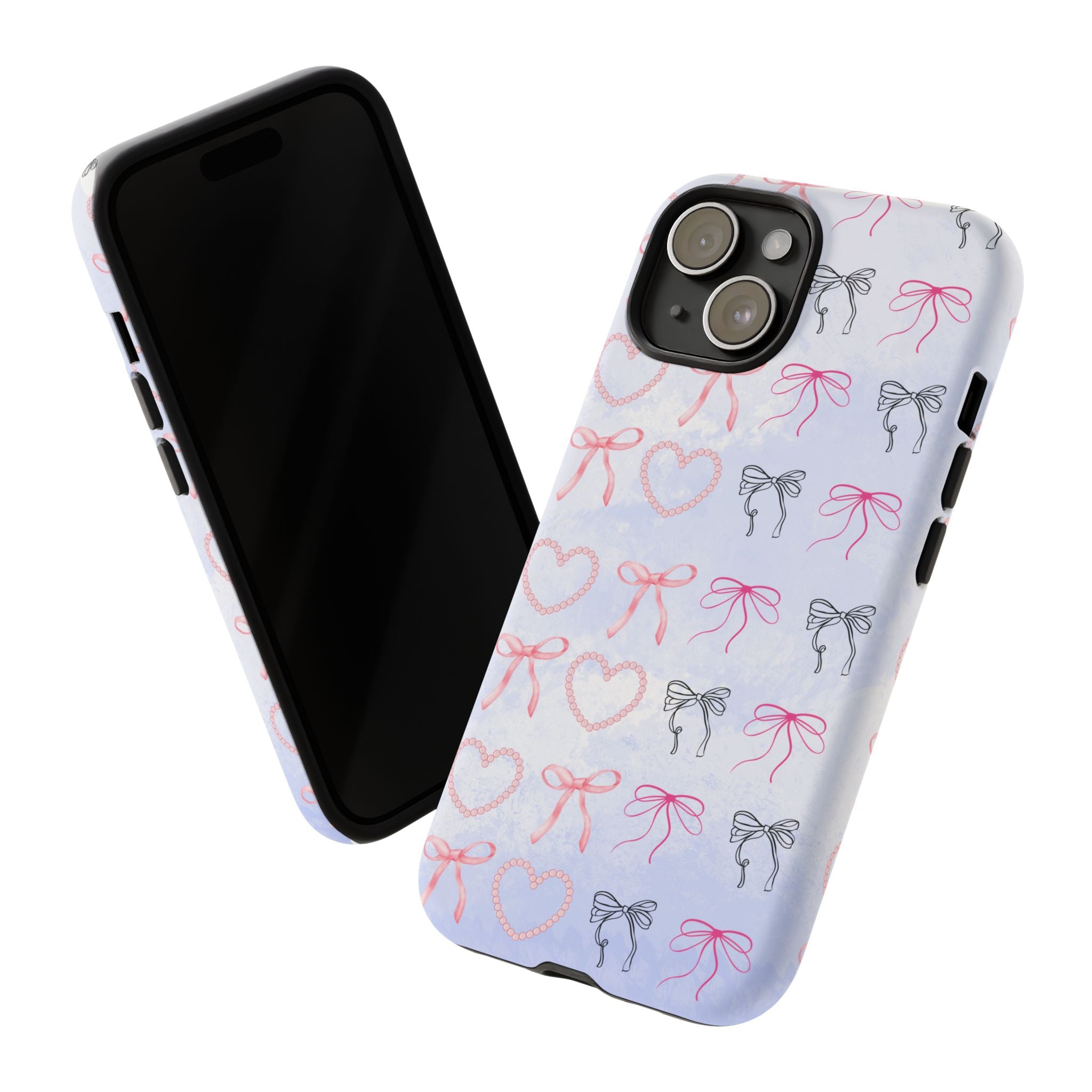 Stylish Phone Case with Ribbons & Hearts