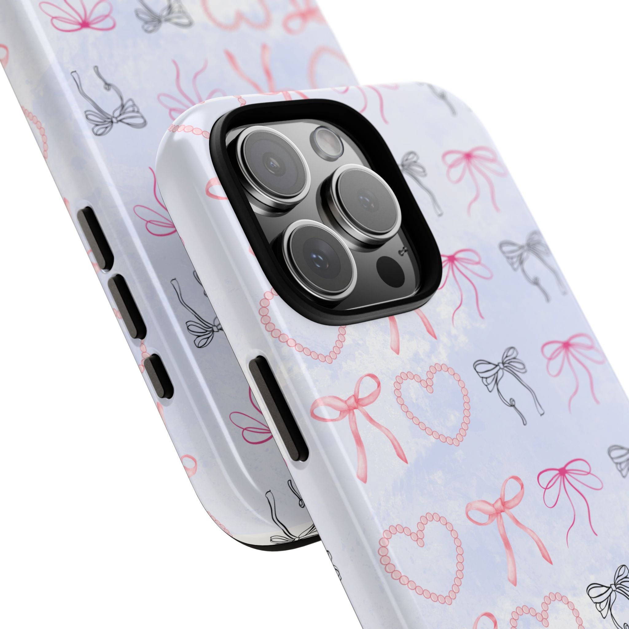 Stylish Phone Case with Ribbons & Hearts