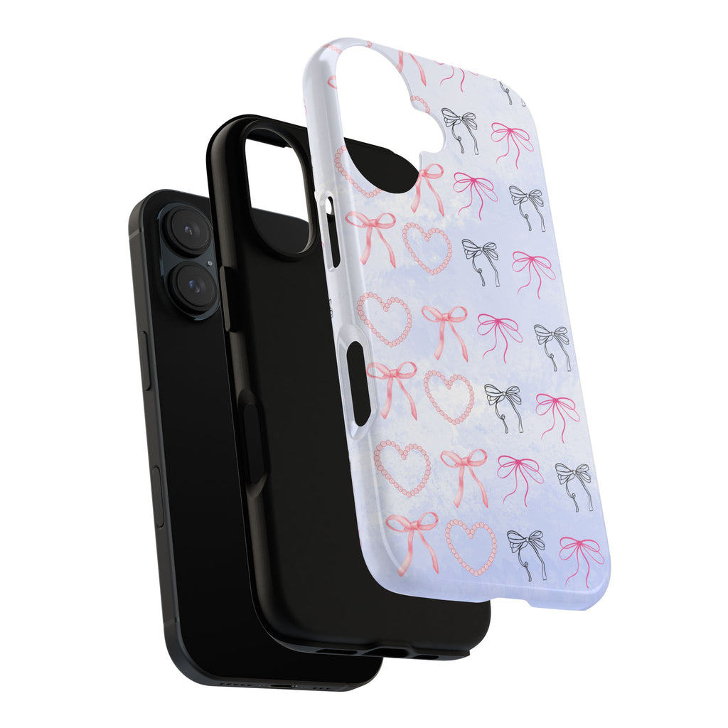 Stylish Phone Case with Ribbons & Hearts