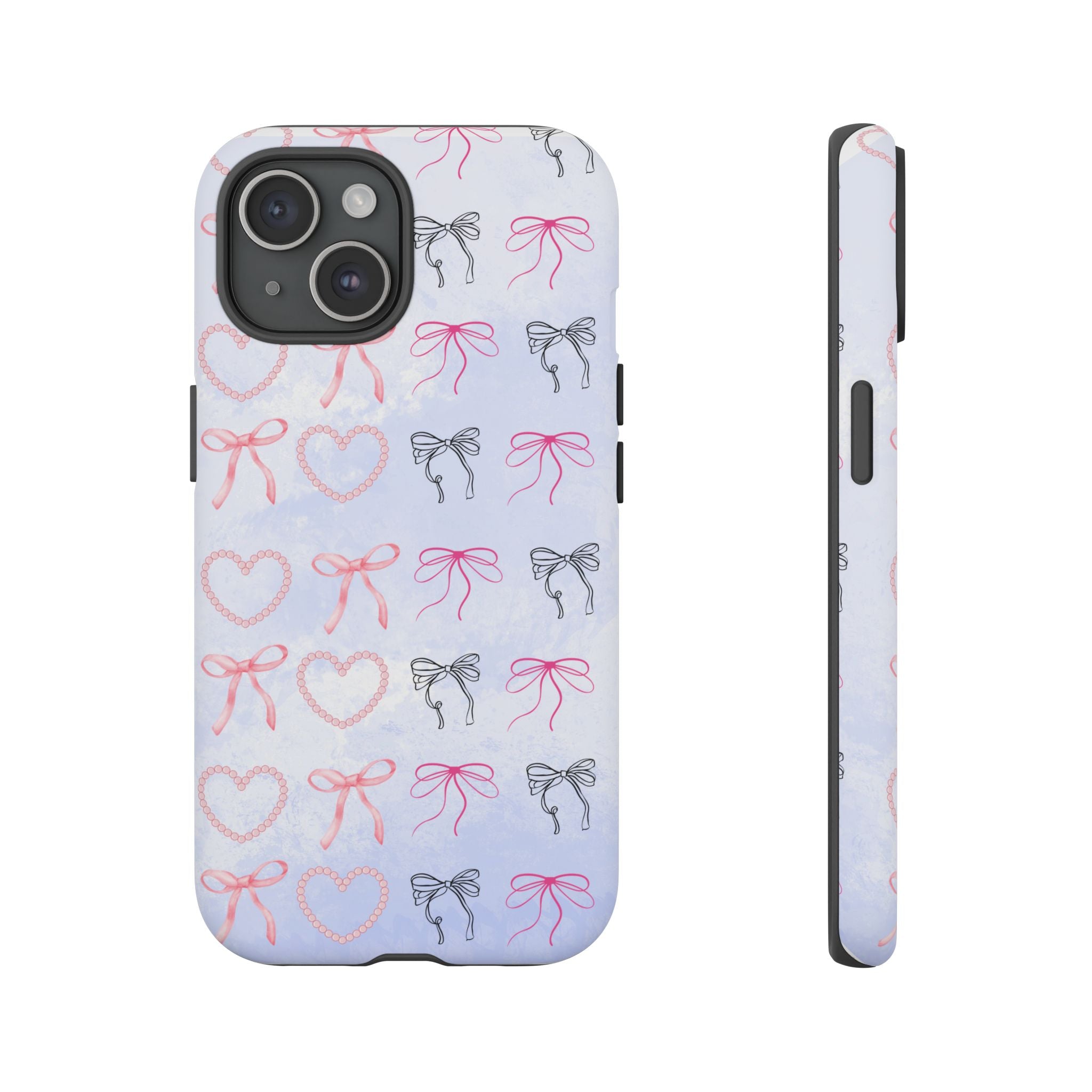 Stylish Phone Case with Ribbons & Hearts