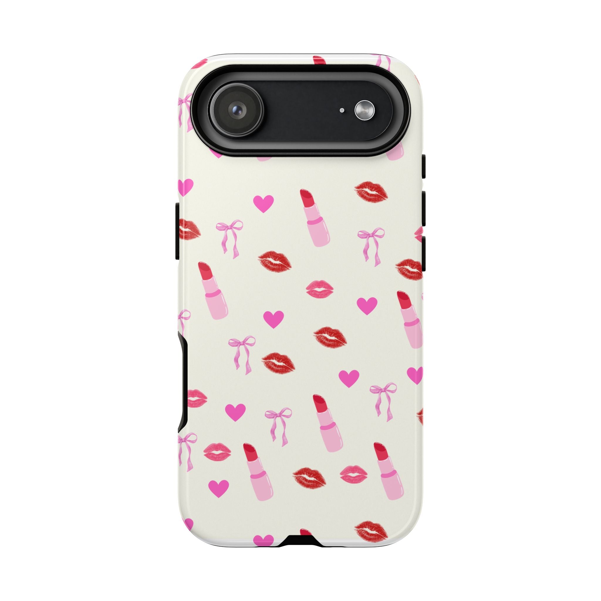 Lipstick Print Phone Case | Tough Cases, Gift for Makeup Lovers, Cute Accessory, Phone Protector, Valentine's Day Gift