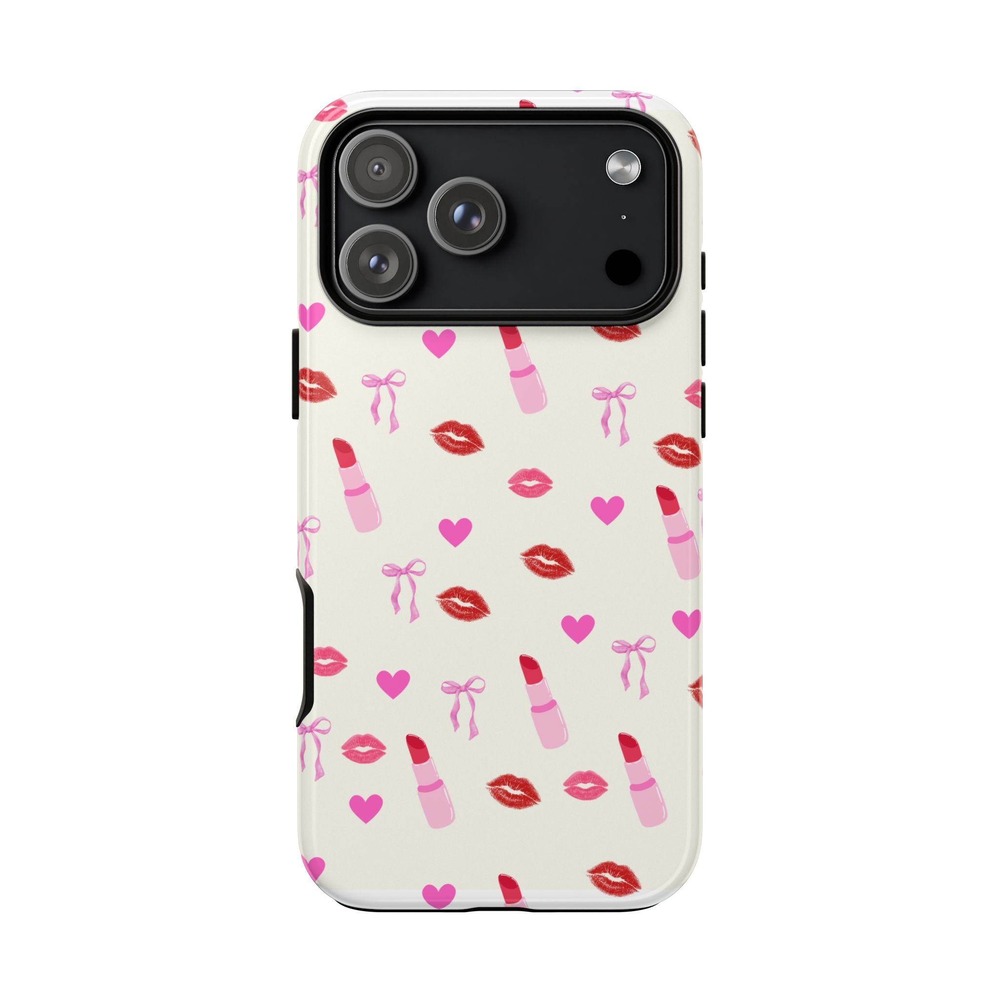 Lipstick Print Phone Case | Tough Cases, Gift for Makeup Lovers, Cute Accessory, Phone Protector, Valentine's Day Gift