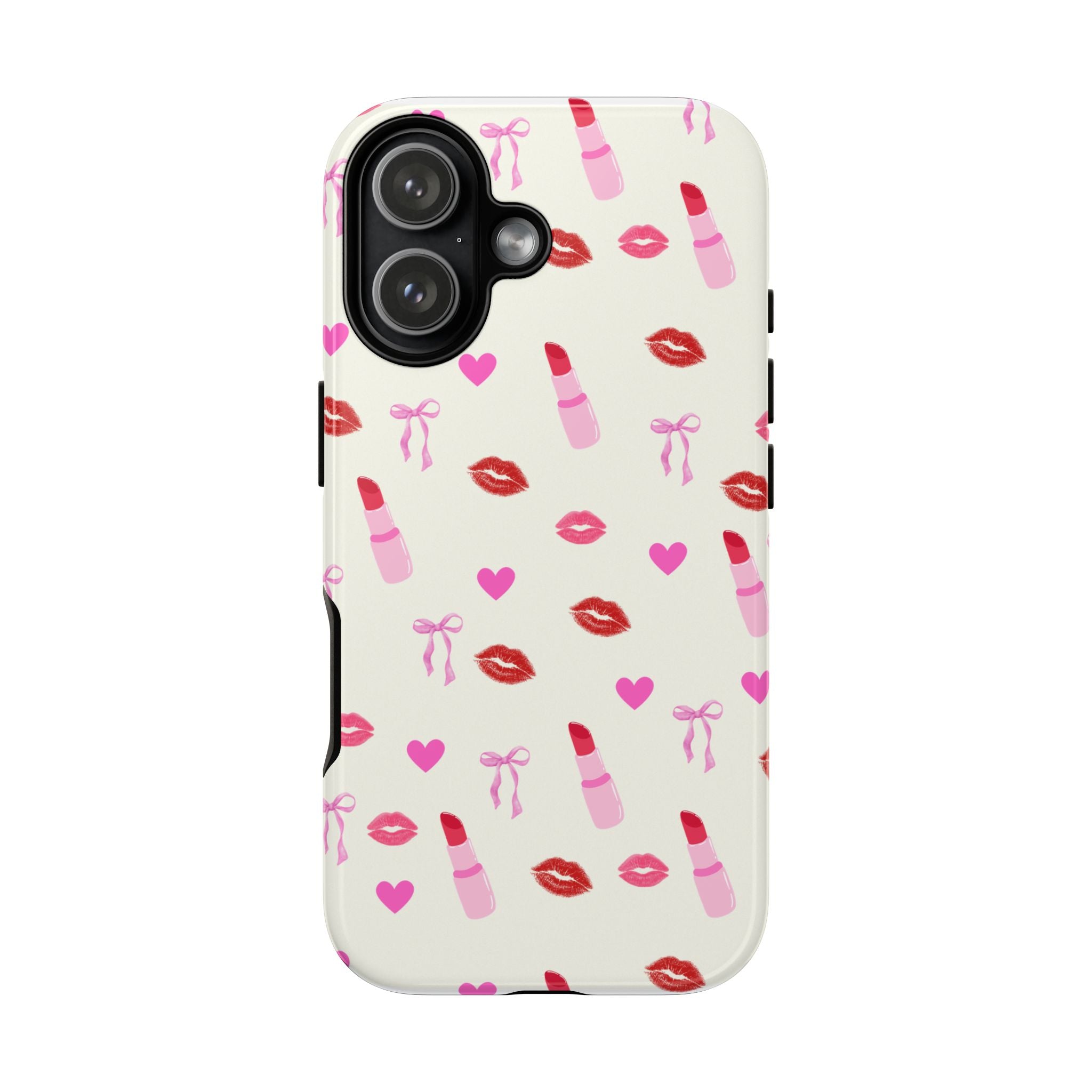 Lipstick Print Phone Case | Tough Cases, Gift for Makeup Lovers, Cute Accessory, Phone Protector, Valentine's Day Gift