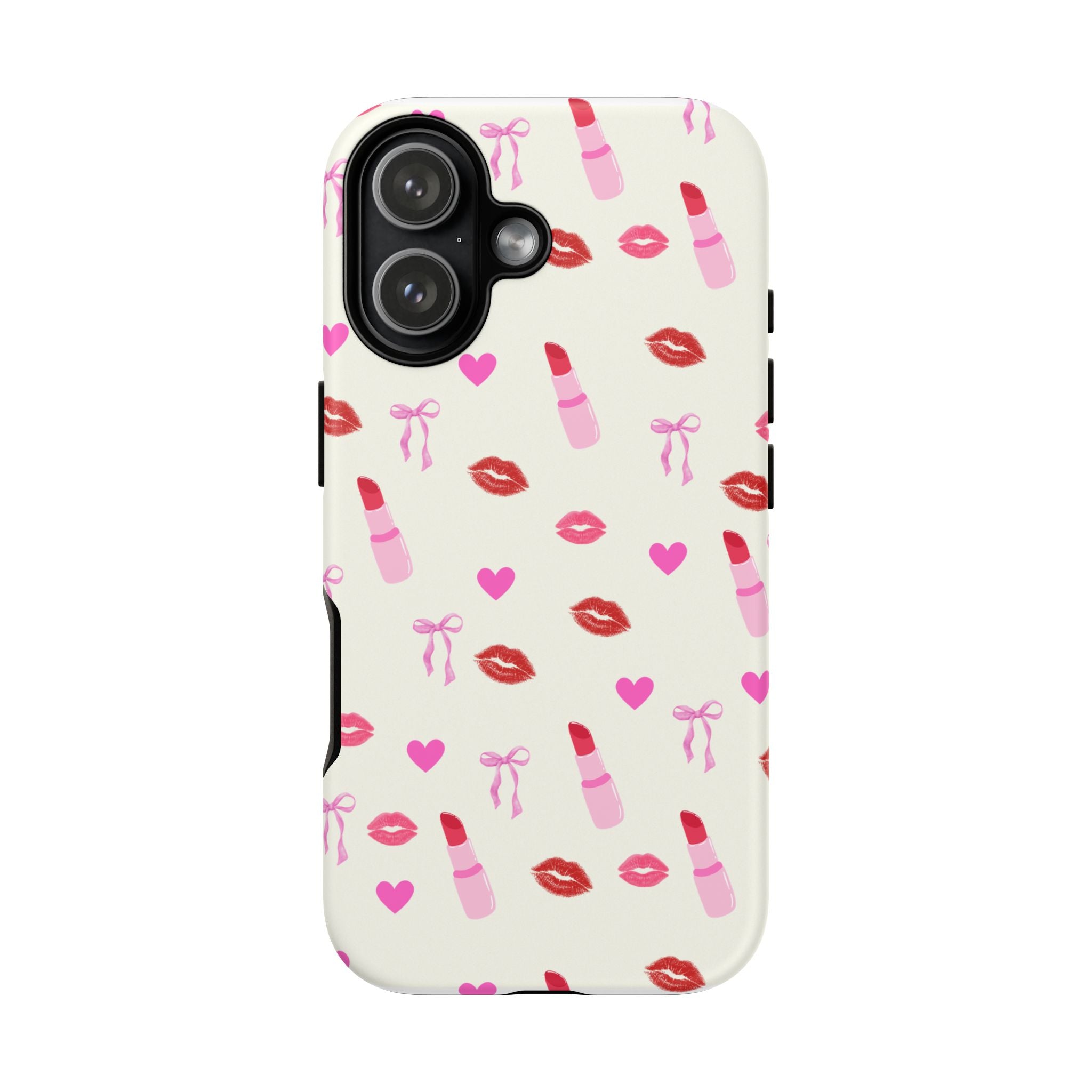 Lipstick Print Phone Case | Tough Cases, Gift for Makeup Lovers, Cute Accessory, Phone Protector, Valentine's Day Gift