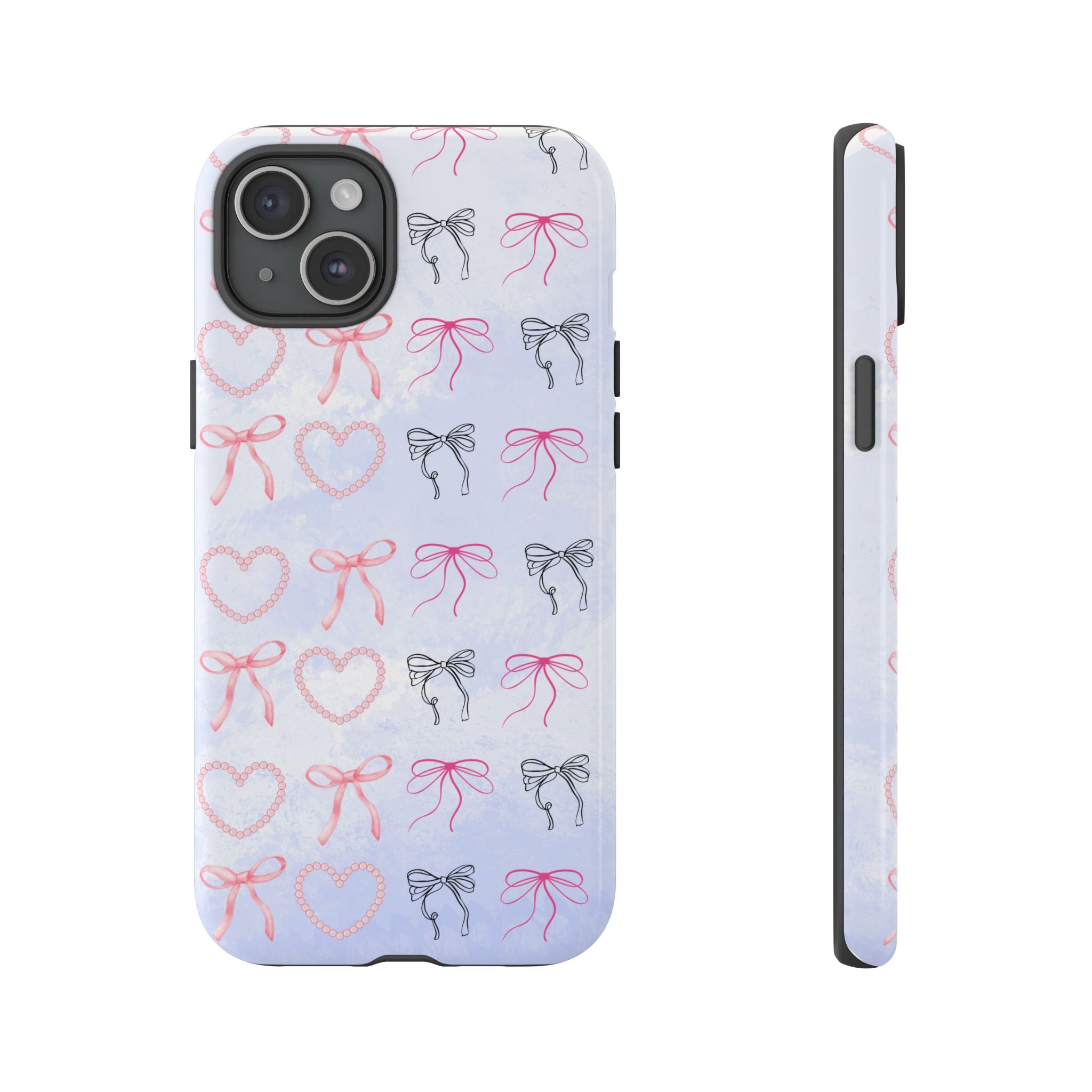 Stylish Phone Case with Ribbons & Hearts