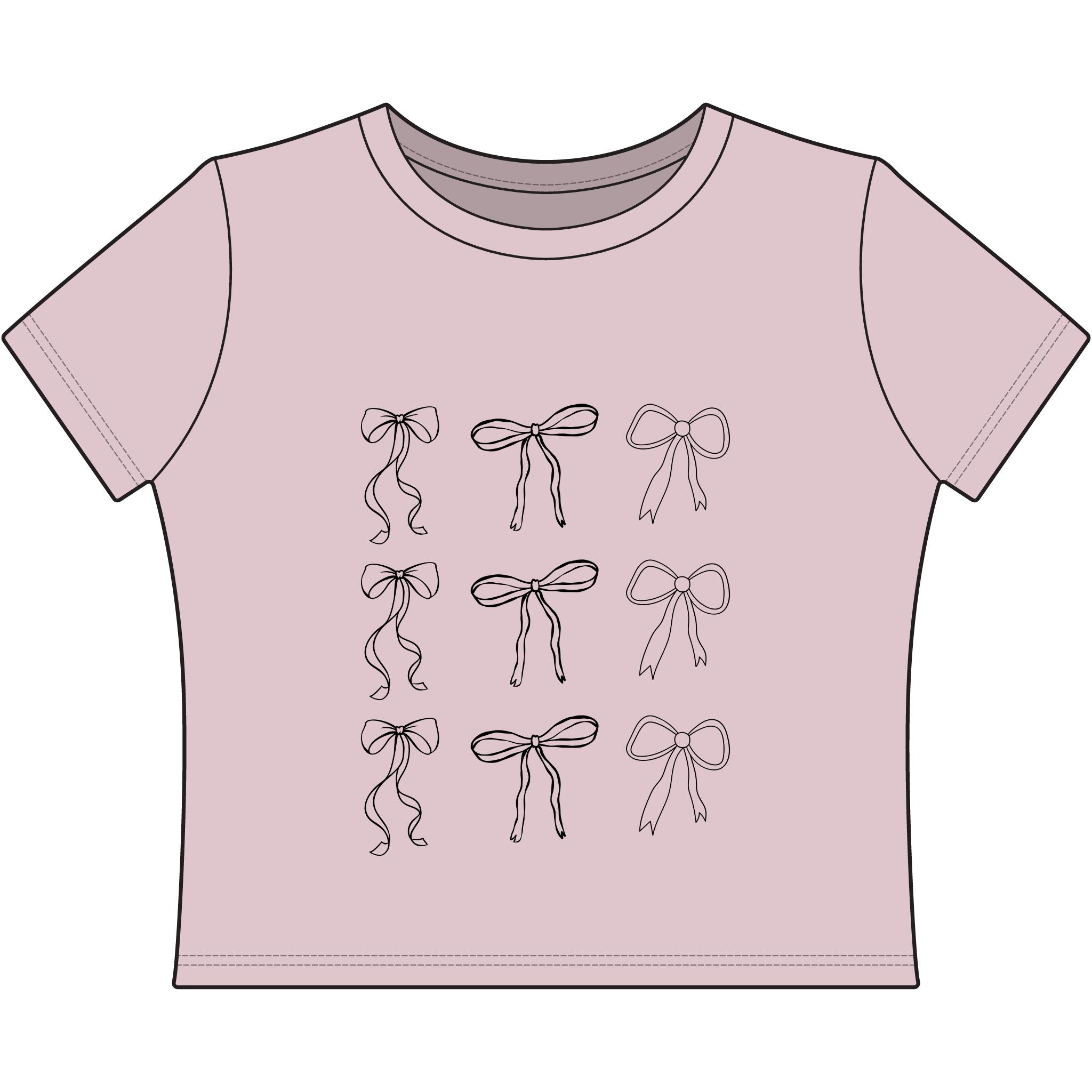 Bow Chic Women's Baby Tee