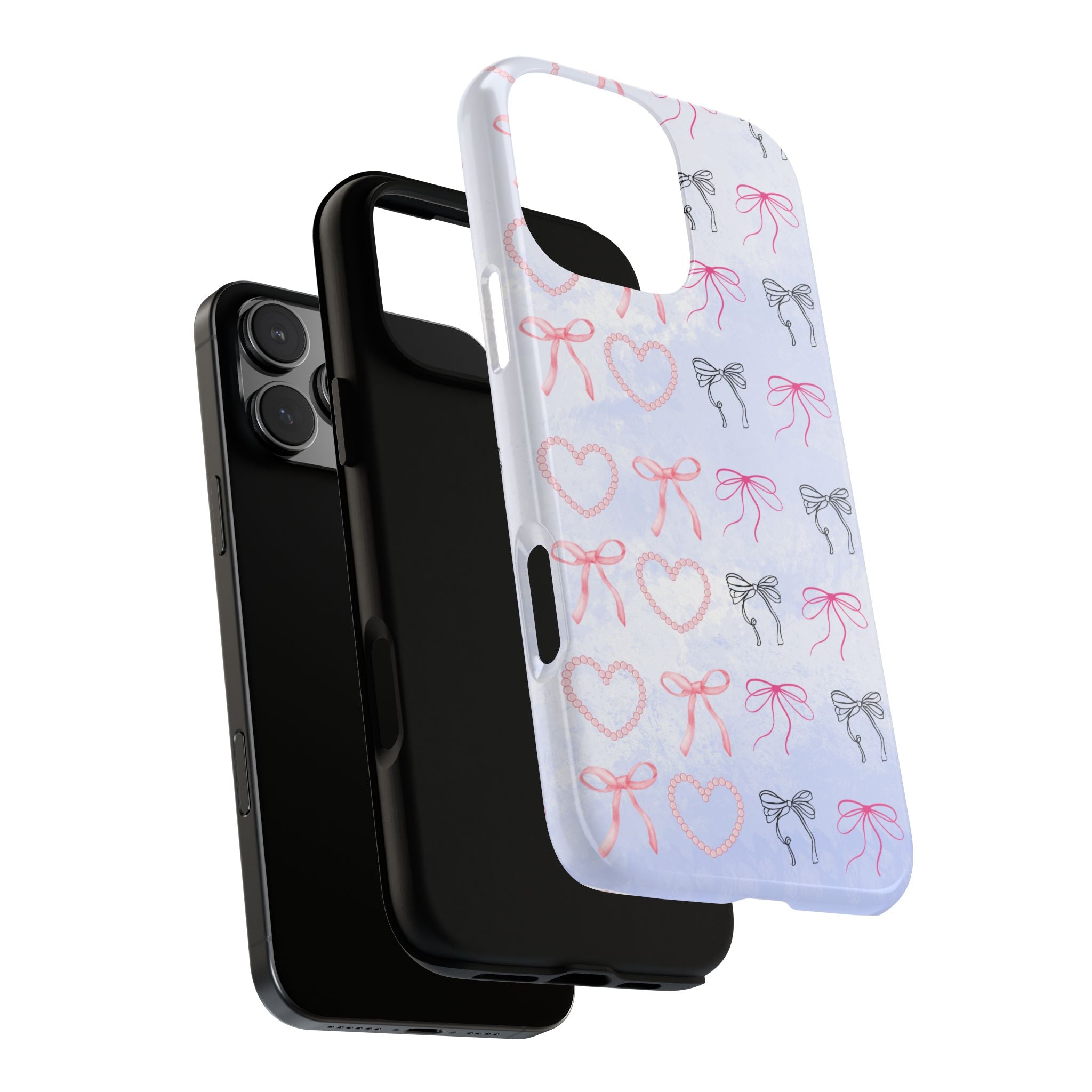 Stylish Phone Case with Ribbons & Hearts