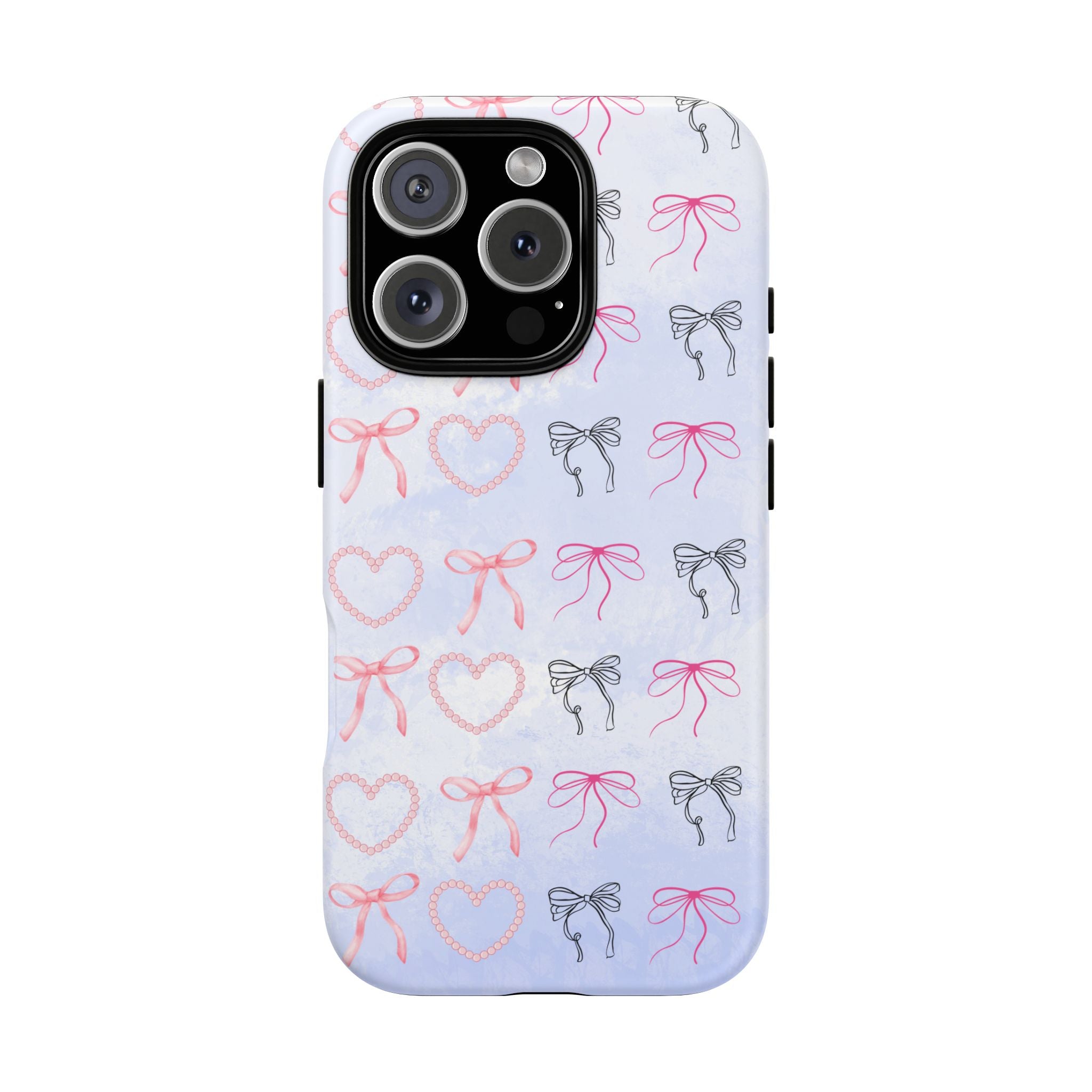 Stylish Phone Case with Ribbons & Hearts