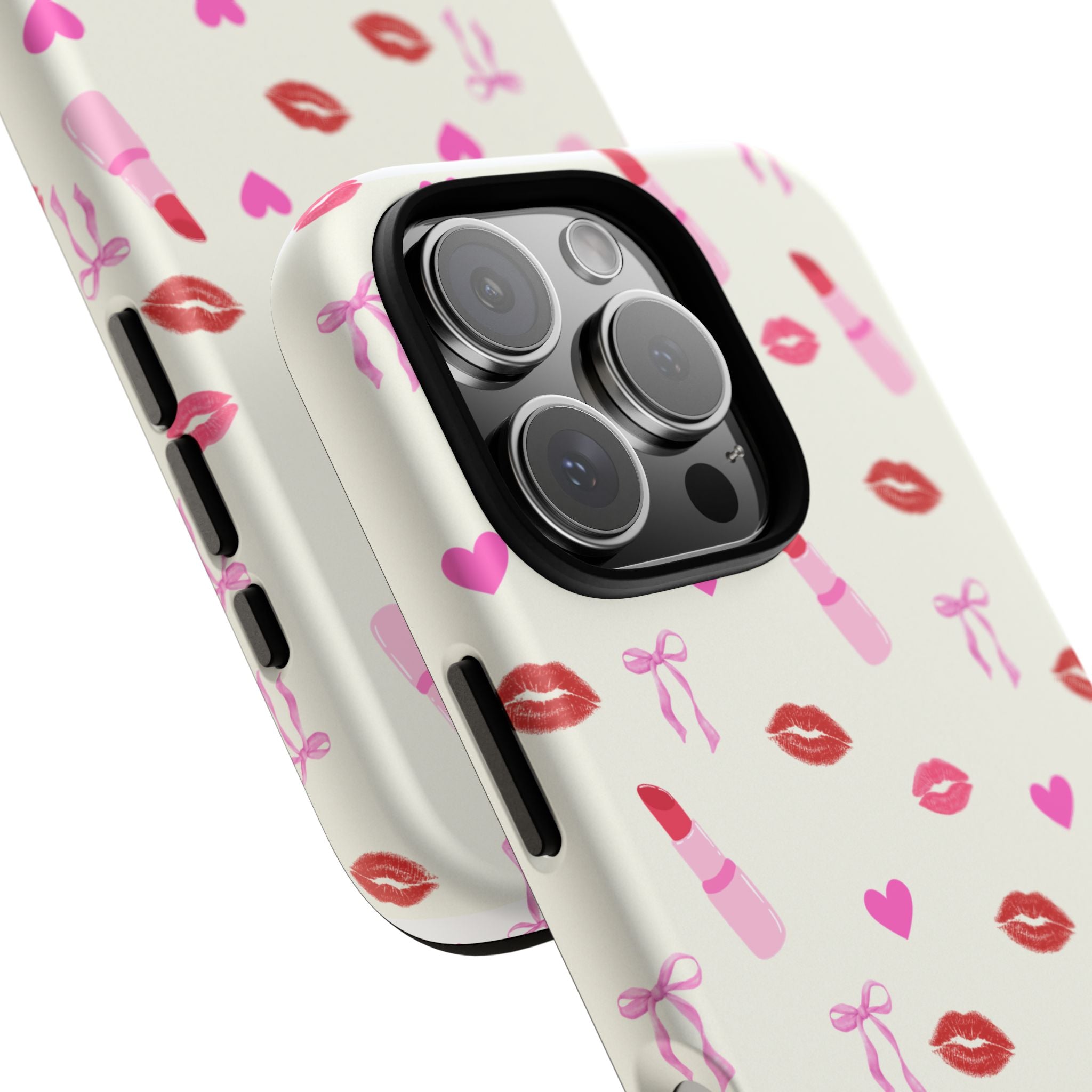 Lipstick Print Phone Case | Tough Cases, Gift for Makeup Lovers, Cute Accessory, Phone Protector, Valentine's Day Gift